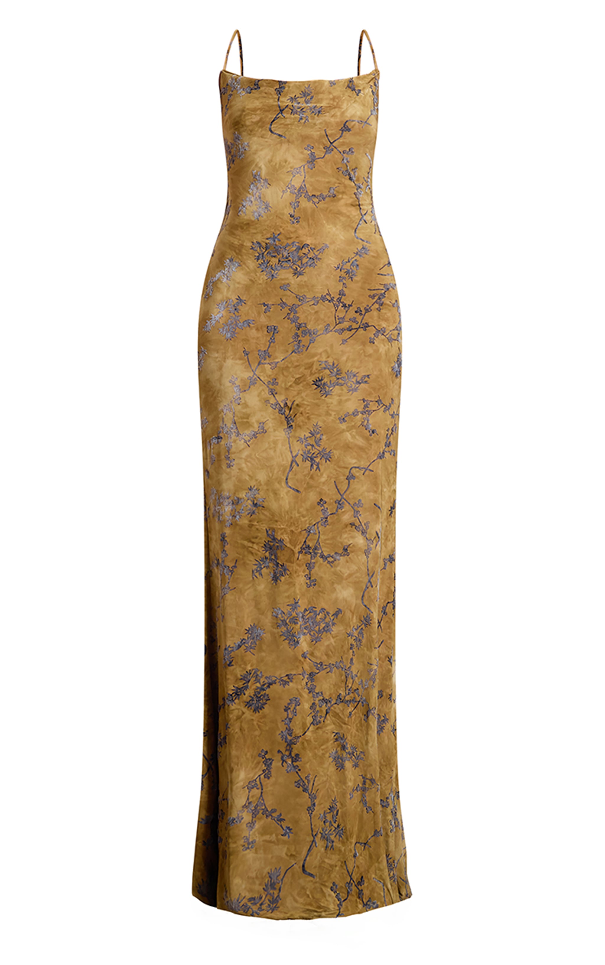 Tall Green Devore Cowl Neck Lace Up Back Maxi Dress image 5