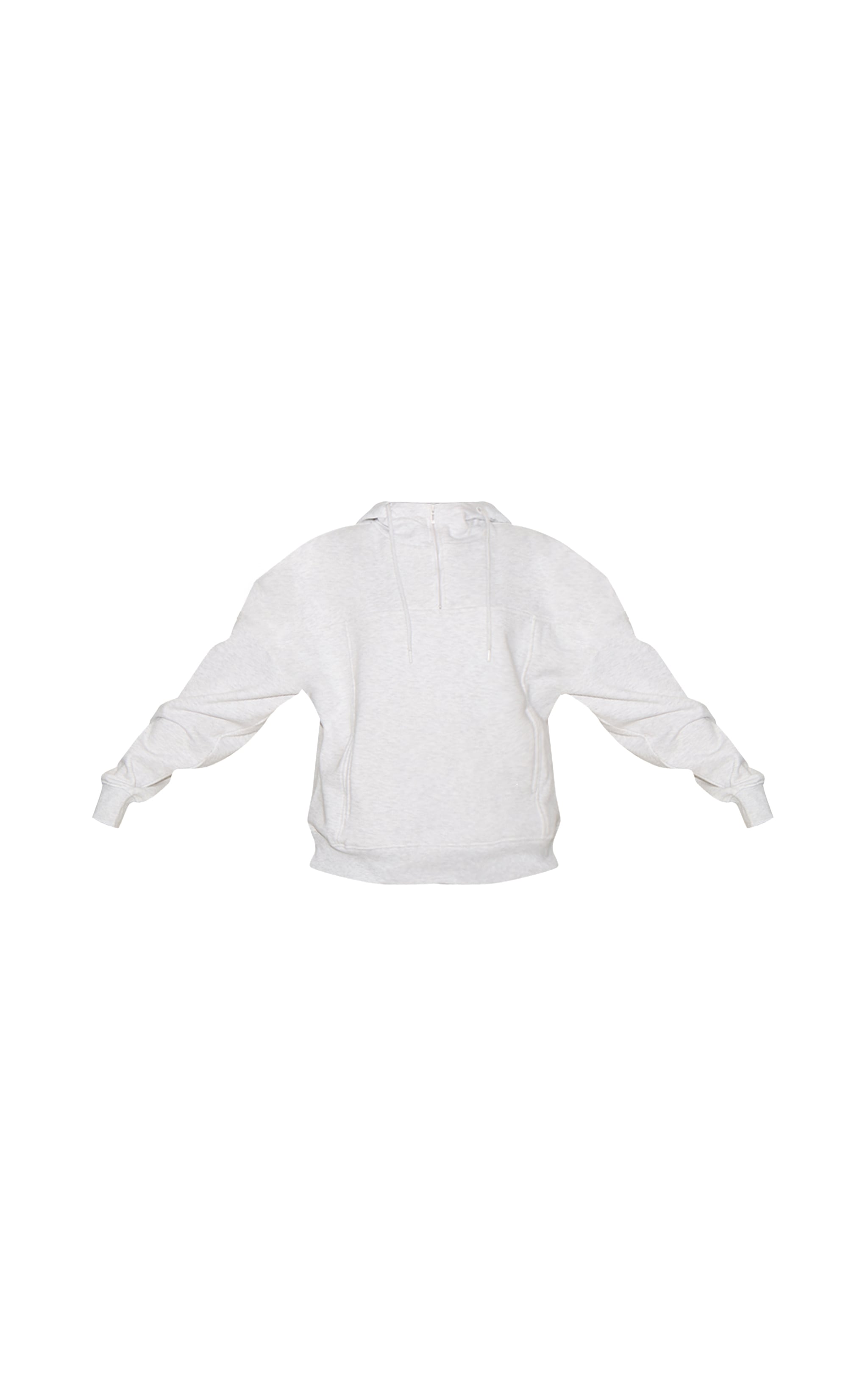 Ice Grey Oversized Funnel Neck Hoodie image 5