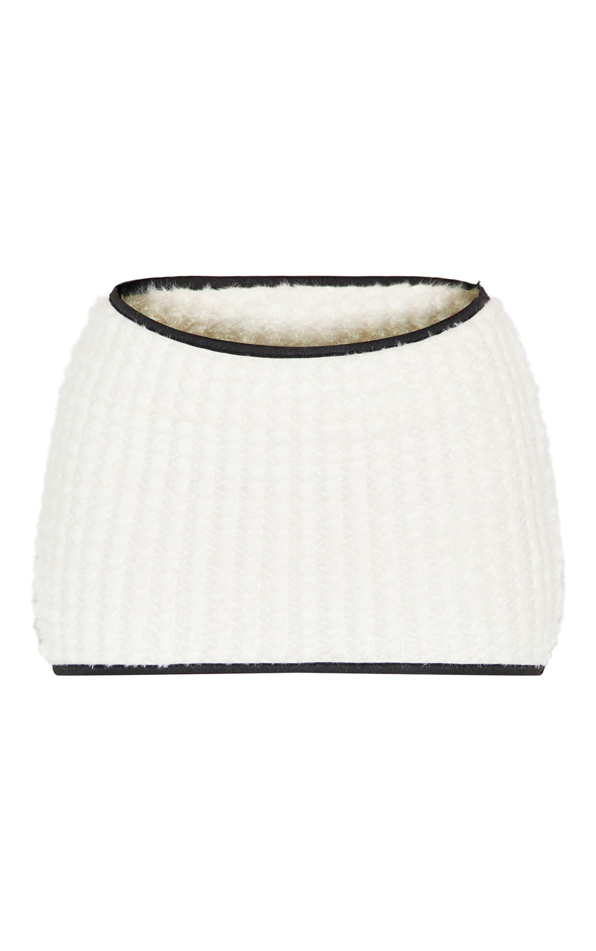 Petite White Fluffy Knit Mini Skirt image 6