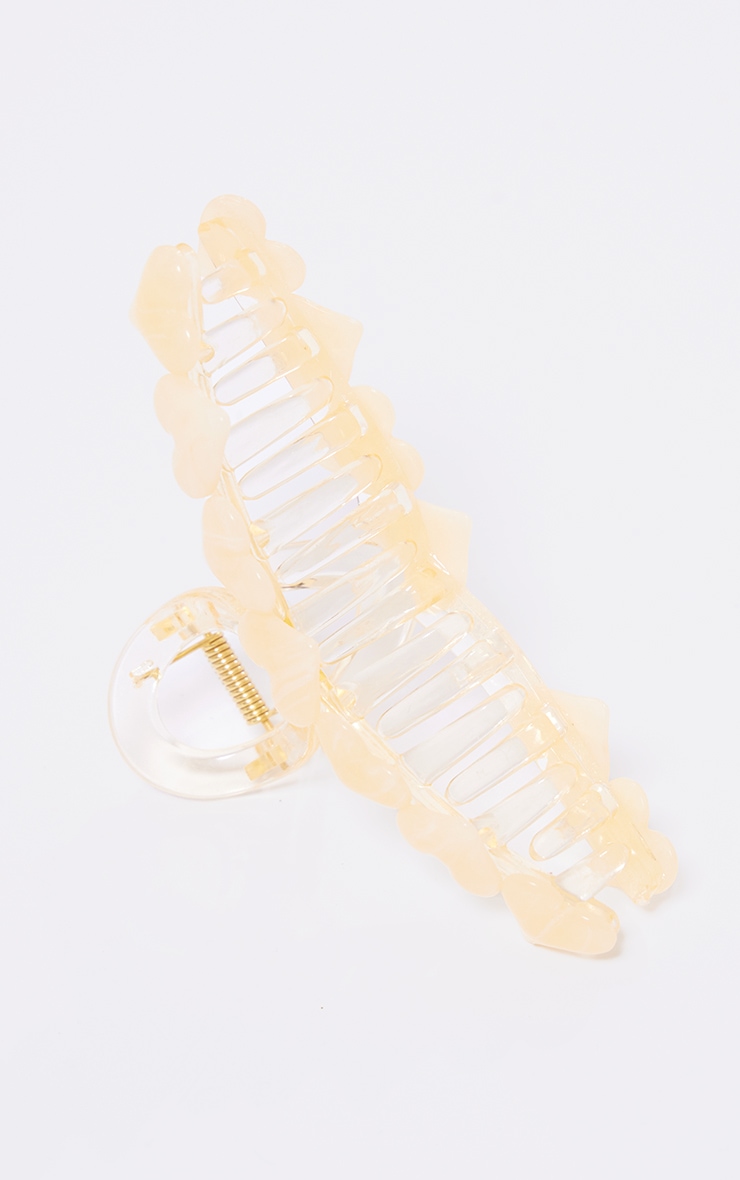 Cream Heart Hair Claw Clip image 3