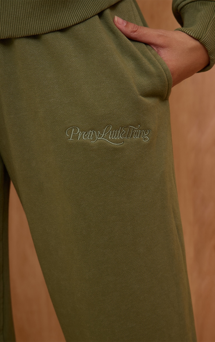 PLT Sage Embroidered Acid Wash Loopback Straight Leg Sweatpant image 4