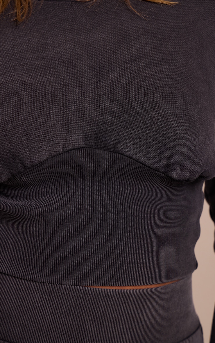 Shape Charcoal Cinched Waist Sweatshirt image 4