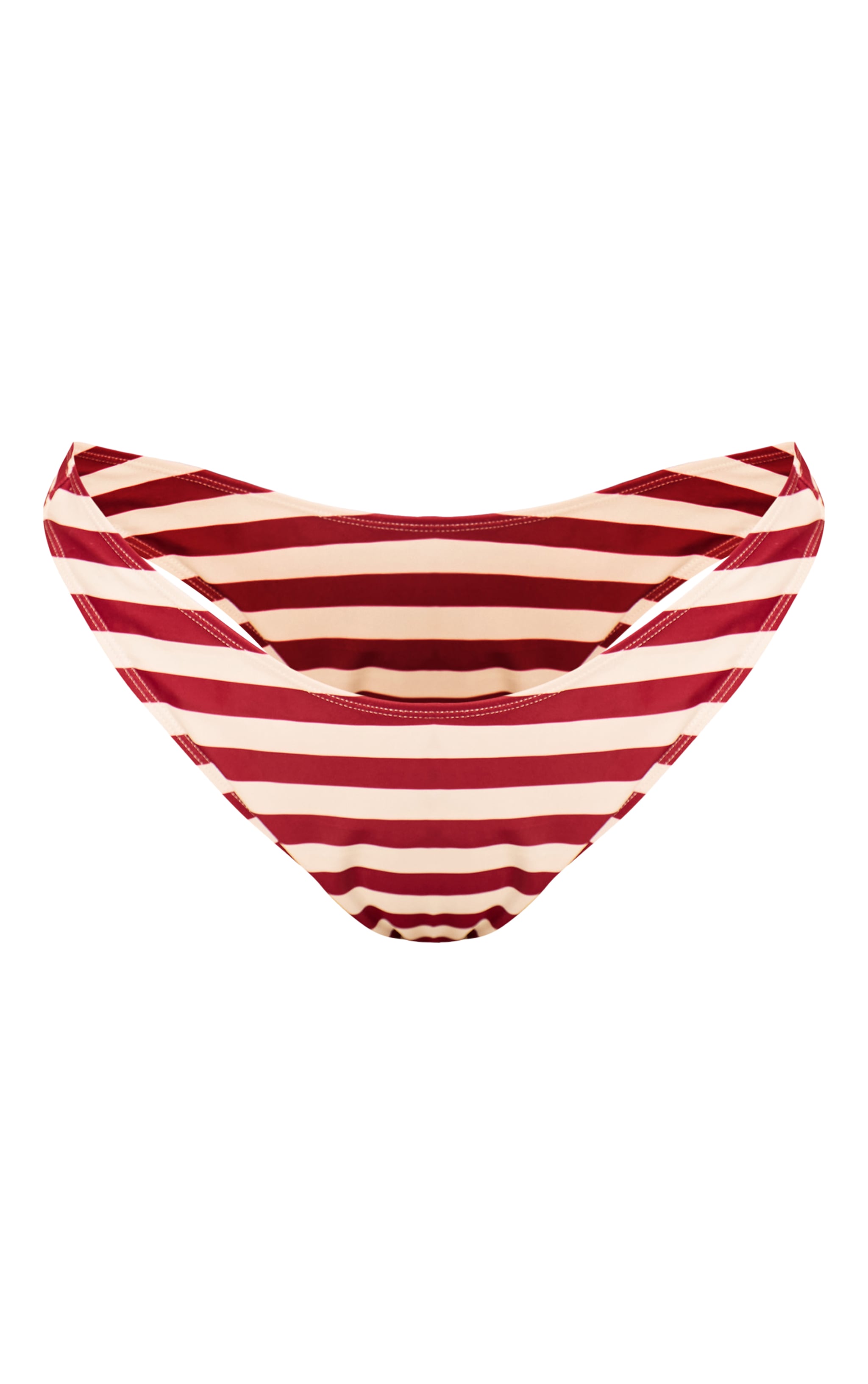 Plus Burgundy Stripe Tanga Bikini Bottoms image 5