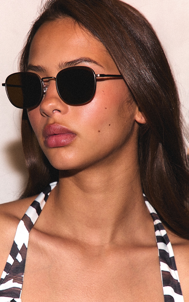A.KJÆRBEDE Hello Sunglasses - Matte Brown image 1