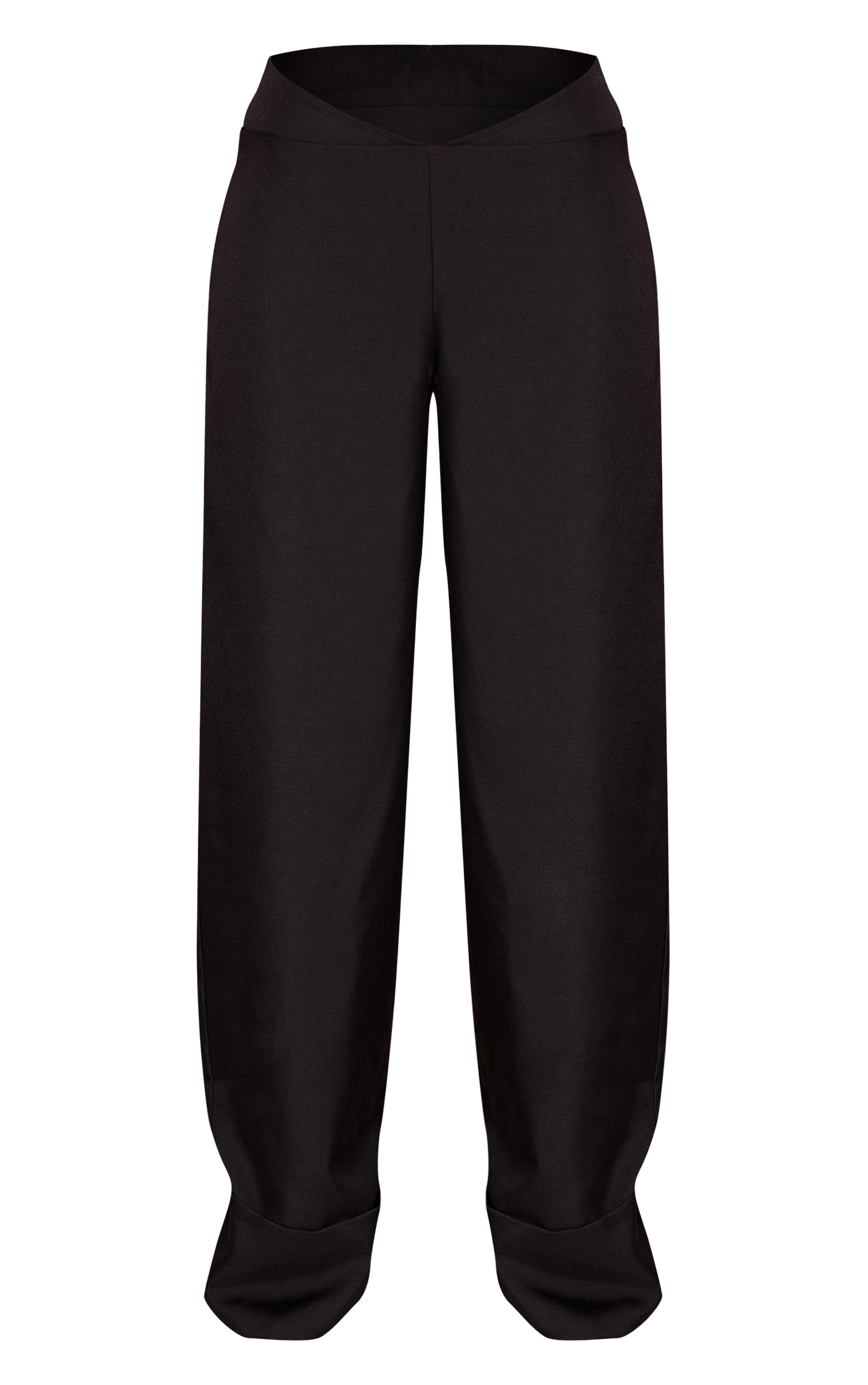  Black Tailored Dip Waist Wide Leg Trouser image 5