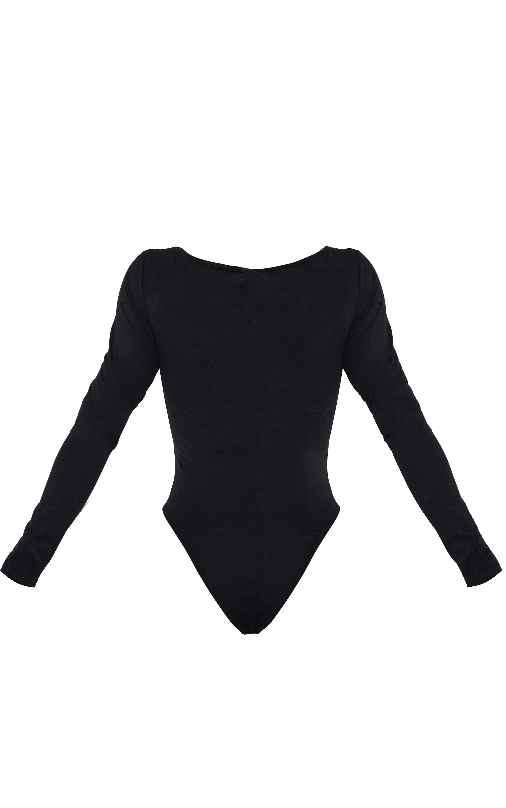  Shape Black Built In Bra Sculpt Boat Neck Long Sleeve Bodysuit image 6