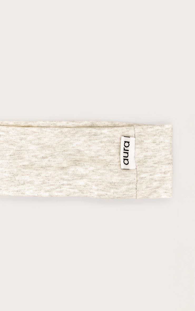 Grey Melange Thick Jersey Headband image 3