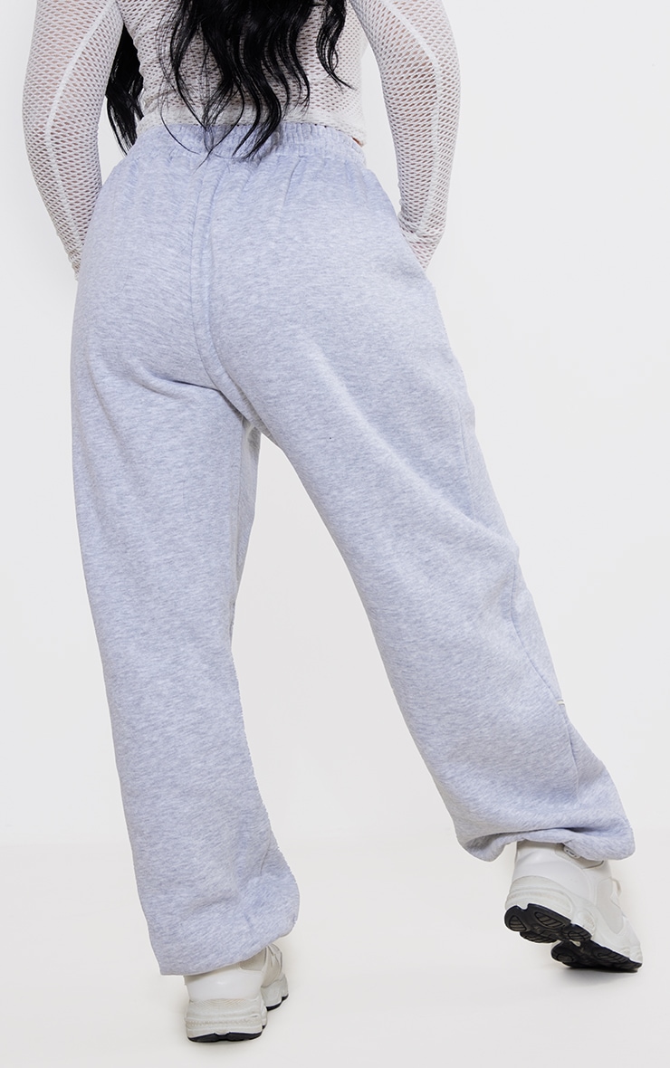 Ash Grey Sweat Piping Detail Toggle Waist Joggers image 3