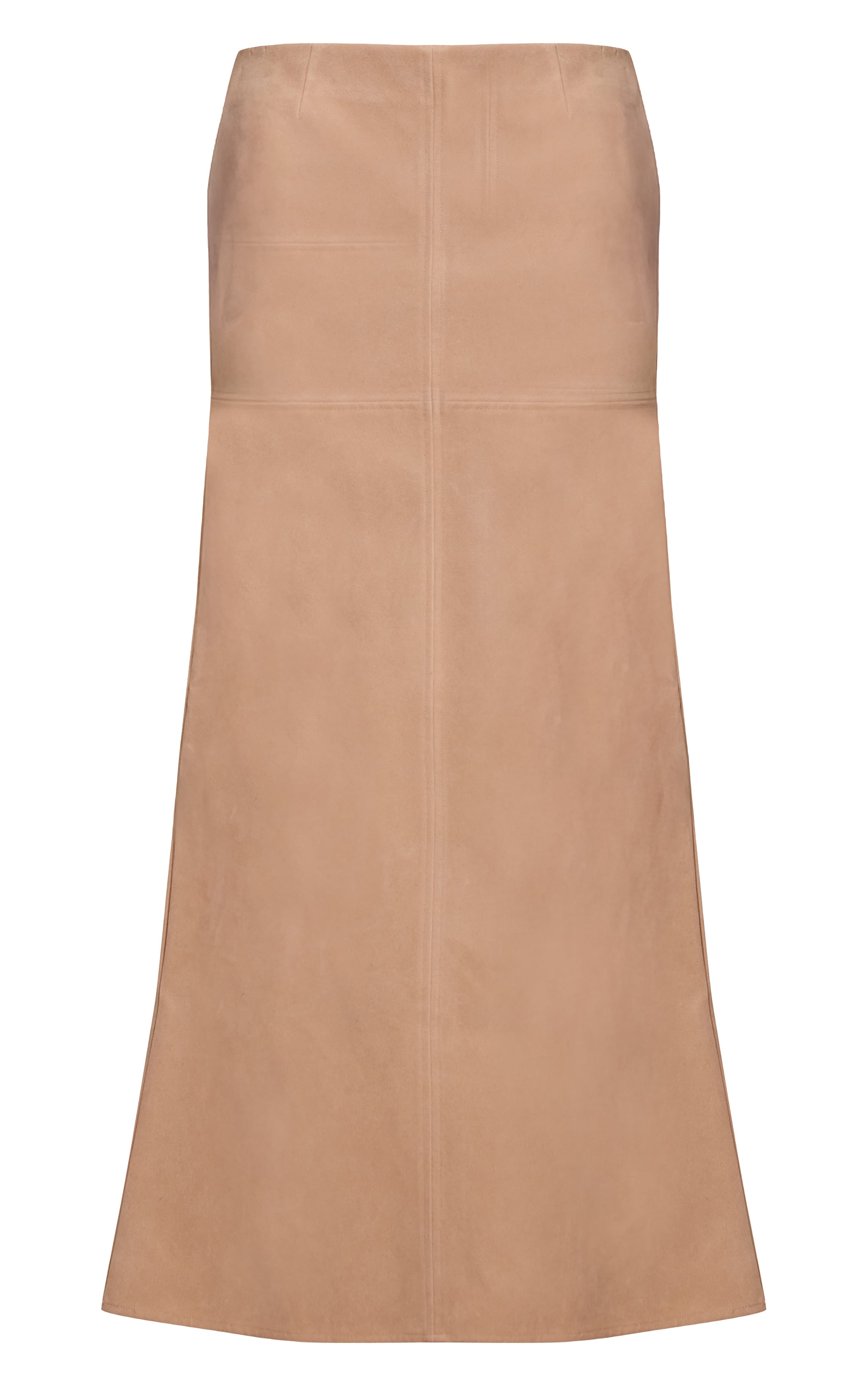 Sand Faux Suede Column Maxi Skirt  image 5