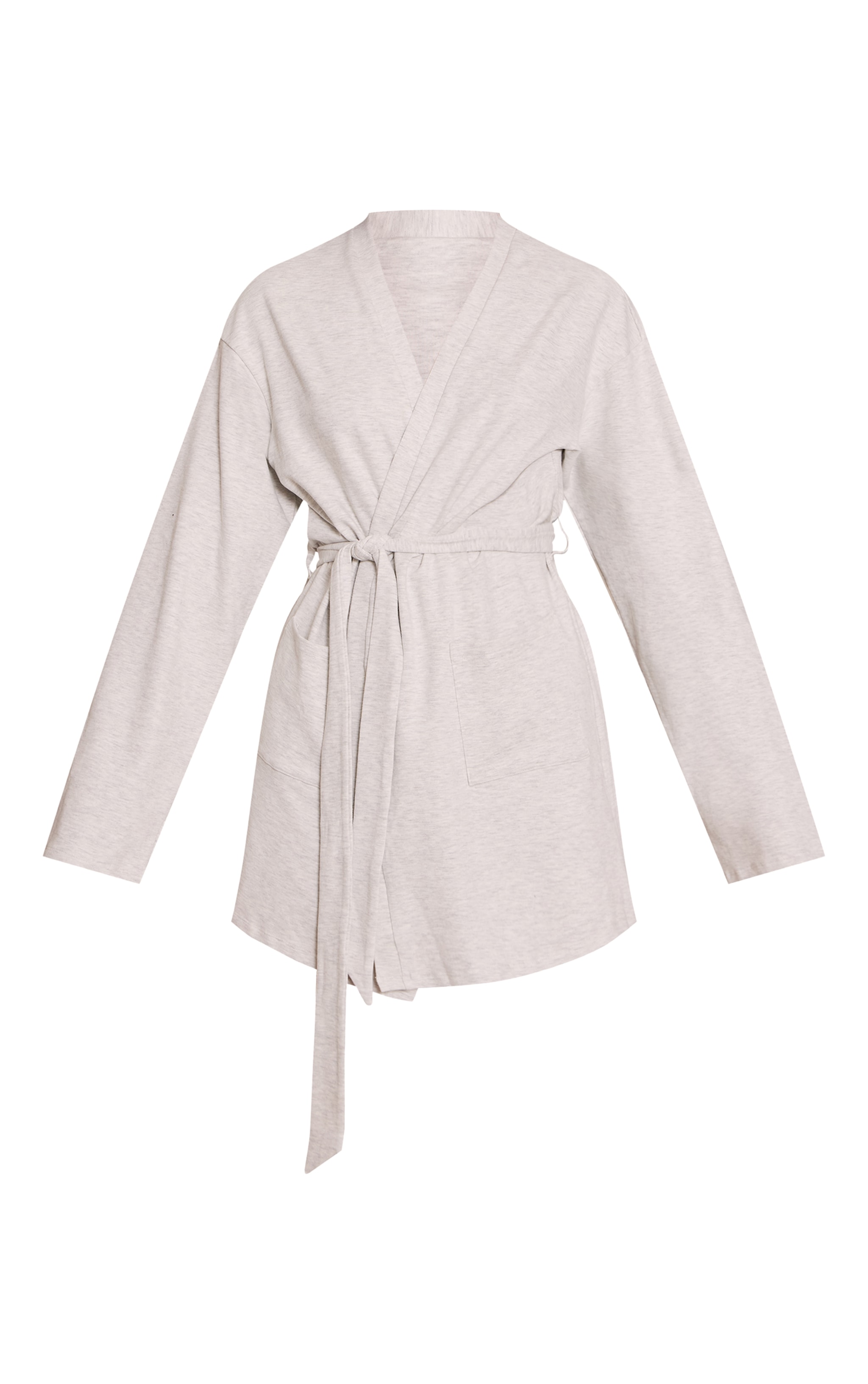 Ash Grey Soft Touch Short Dressing Gown image 5