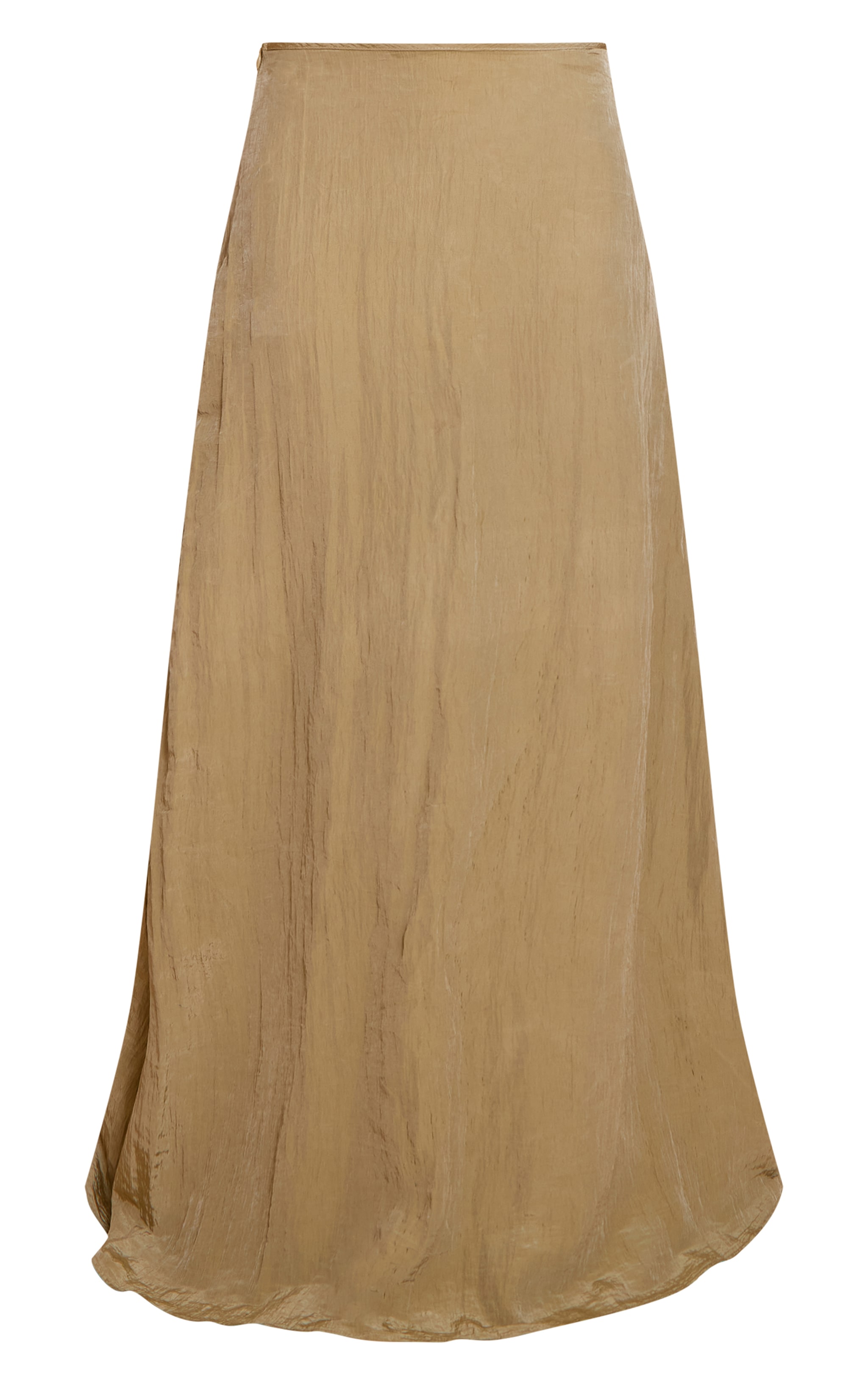 Sage Khaki Textured Woven Floaty Maxi Skirt image 5