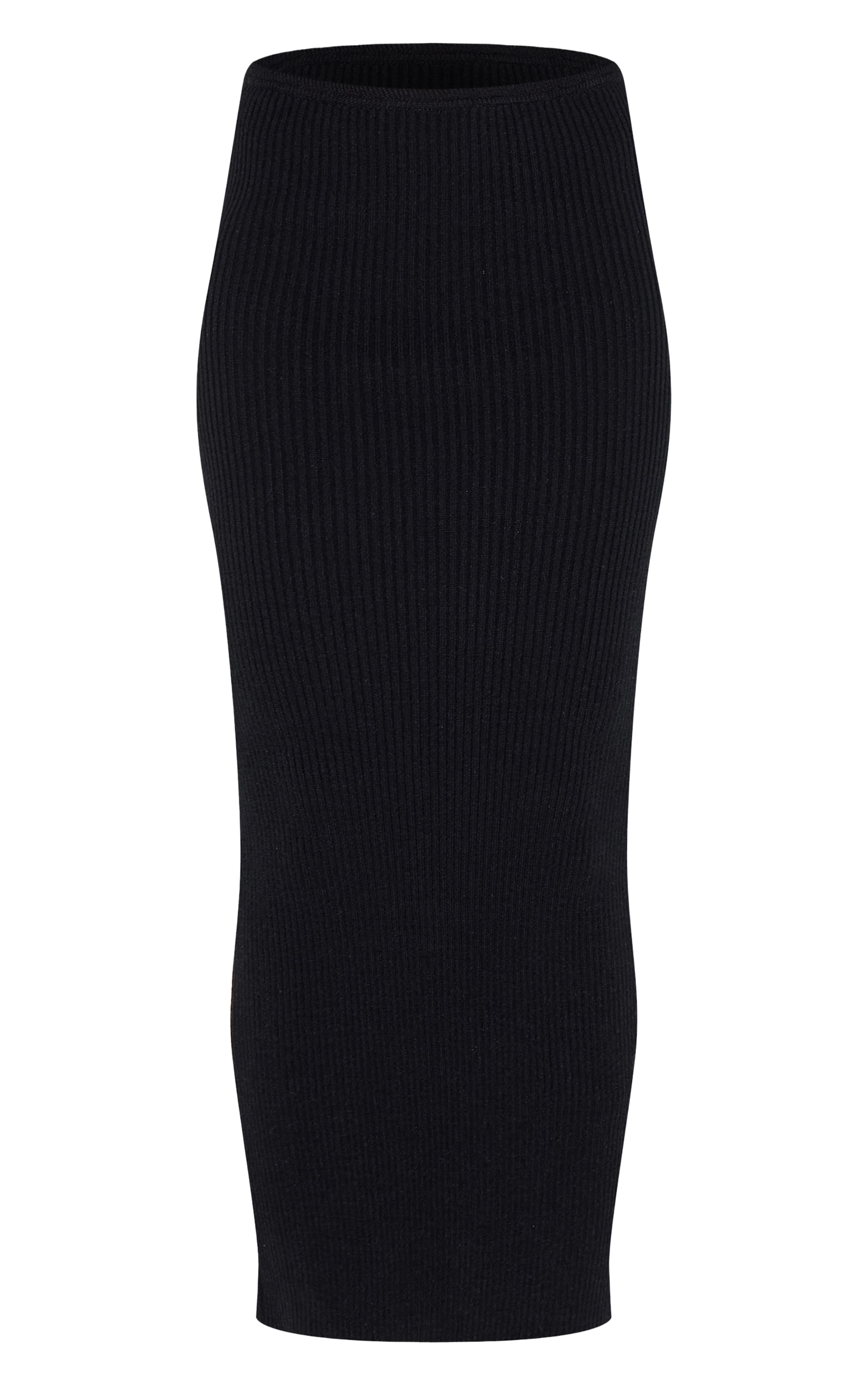 Petite Black Knitted Maxi Skirt image 5