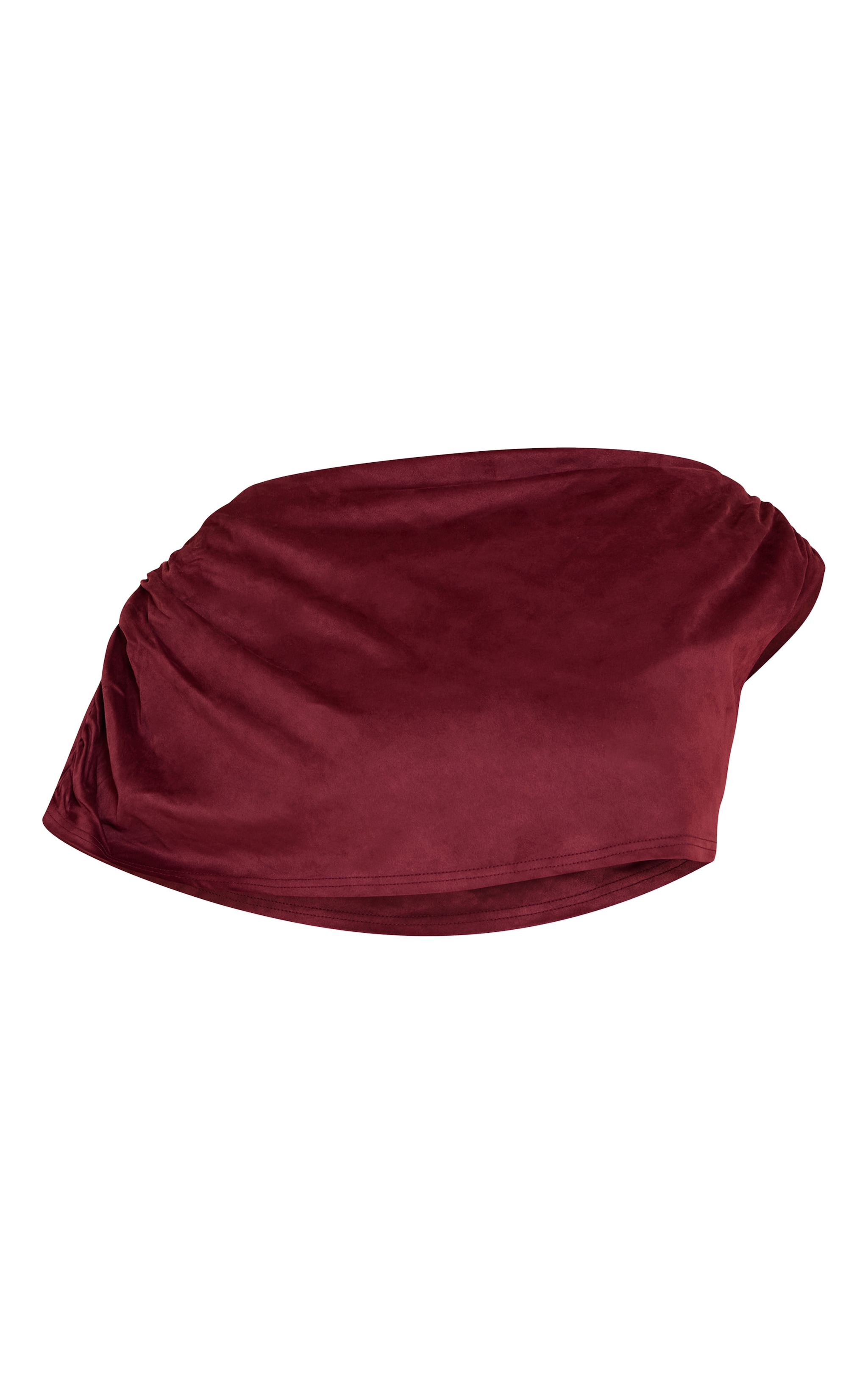 Shape Wine Faux Suede Cowl Drape Top image 5