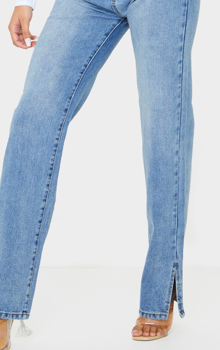 split bottom jeans