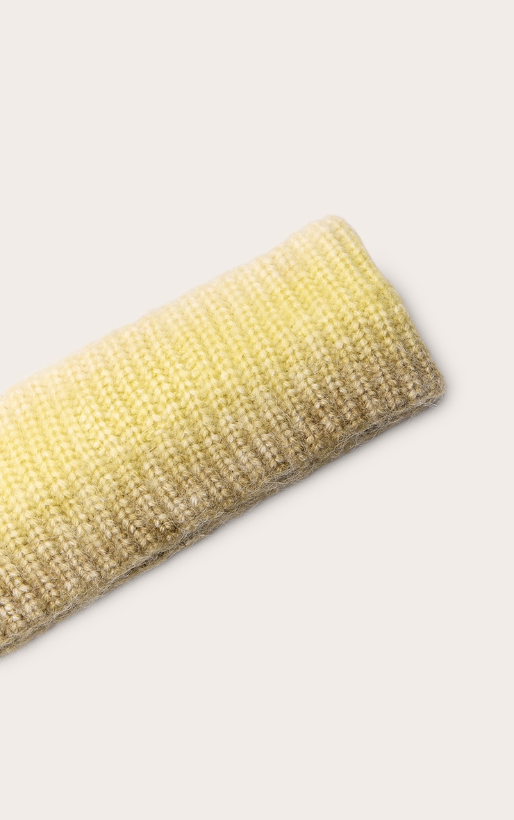 Yellow and Brown Knit Ombre Headband image 3