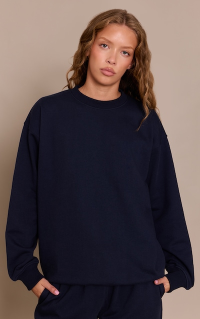 Navy 440 GSM Heavyweight Cotton Loopback Sweatshirt