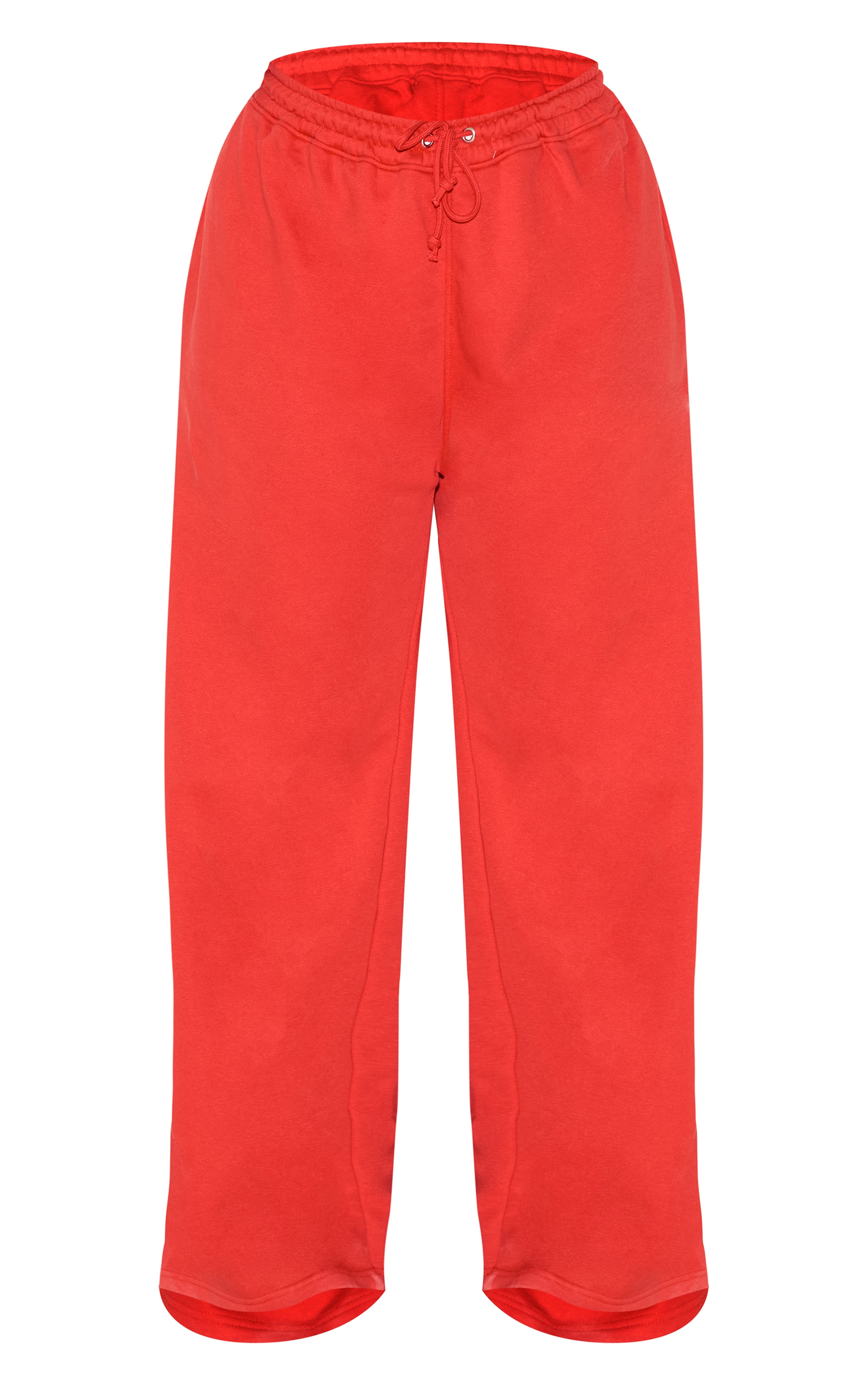 PRETTYLITTLETHING Plus Red Wide Leg Track Pants image 5