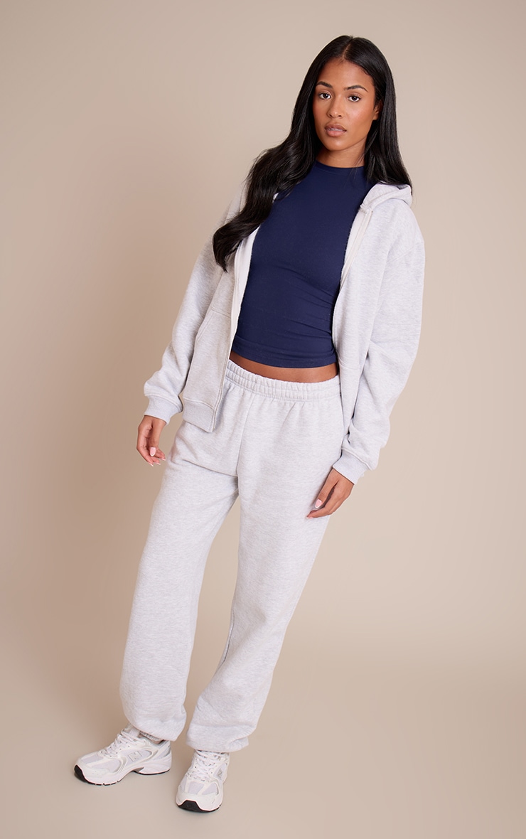 Tall Ash Grey Zip Through Hoodie image 3