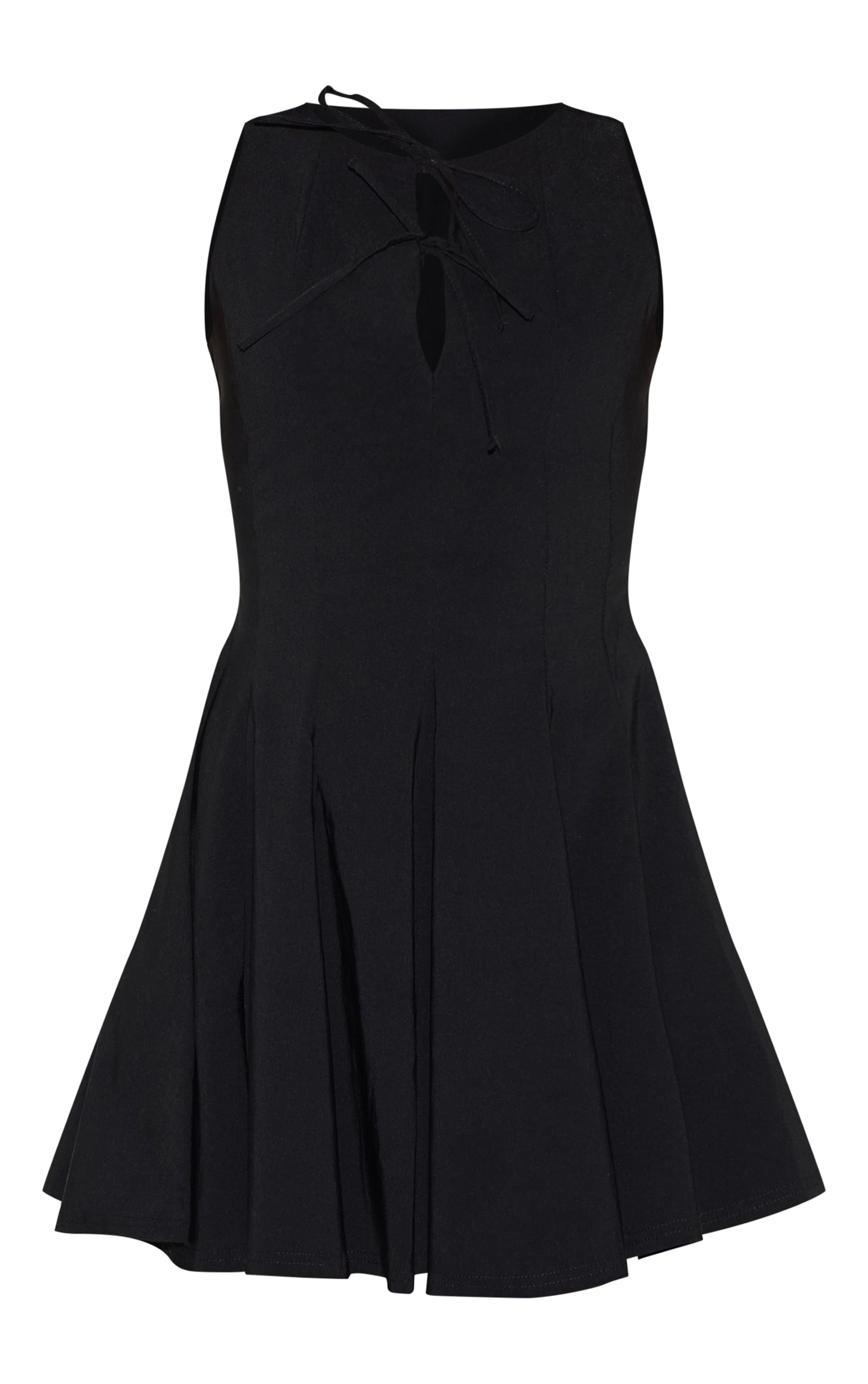 Black Tie Bow Detail Shift Dress image 5