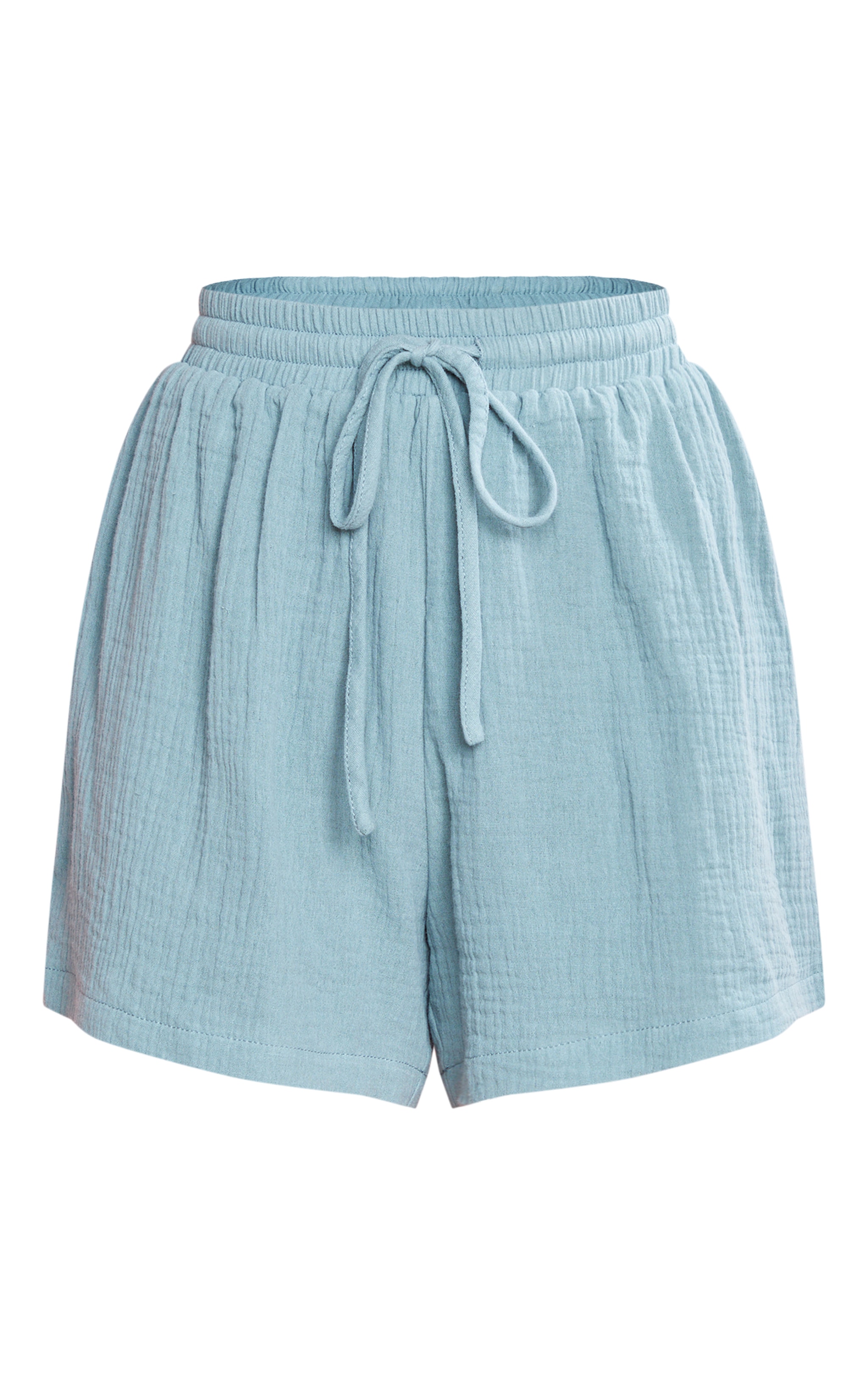 Dusty Blue Woven Floaty Shorts image 6