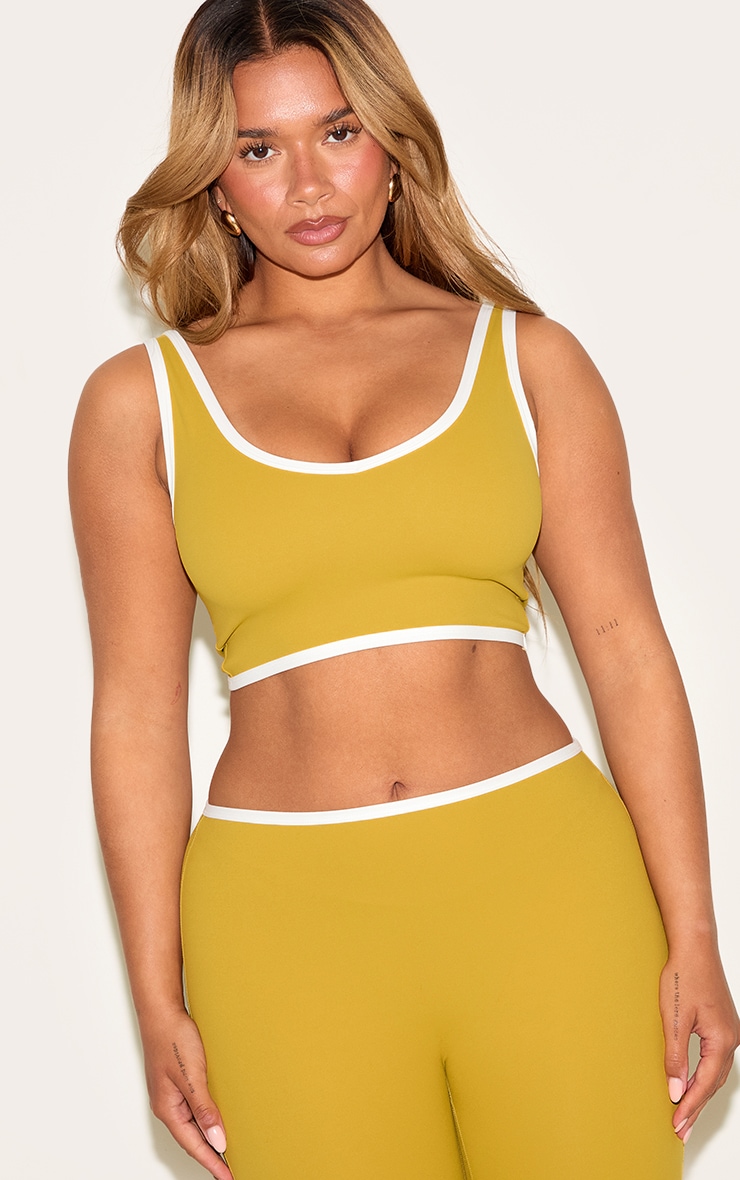 Shape Olive Active Contrast Binding Sports Bra image 1