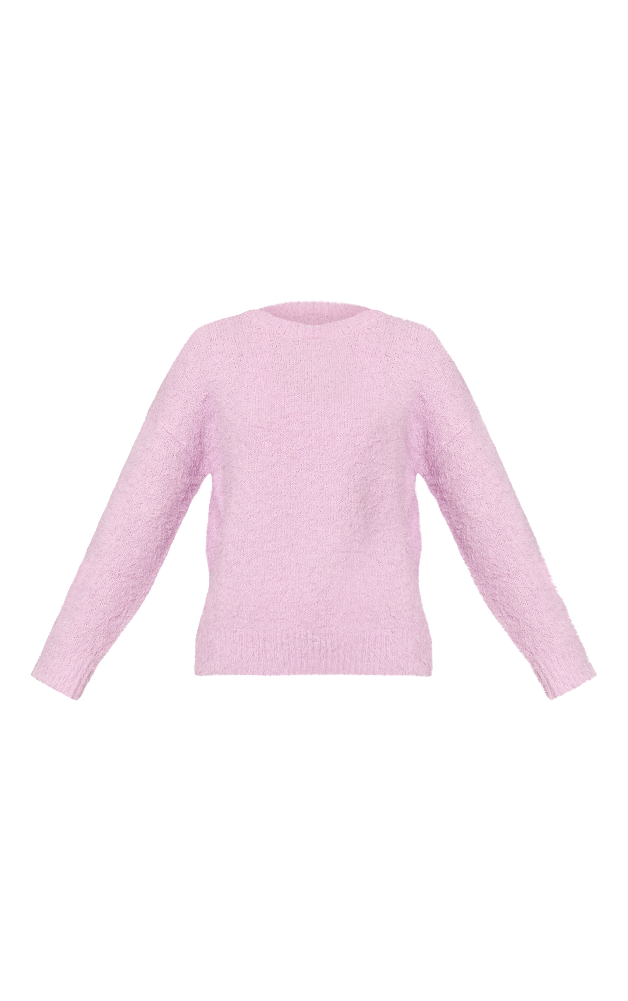 Pull oversize en maille tricot teddy lilas image 5