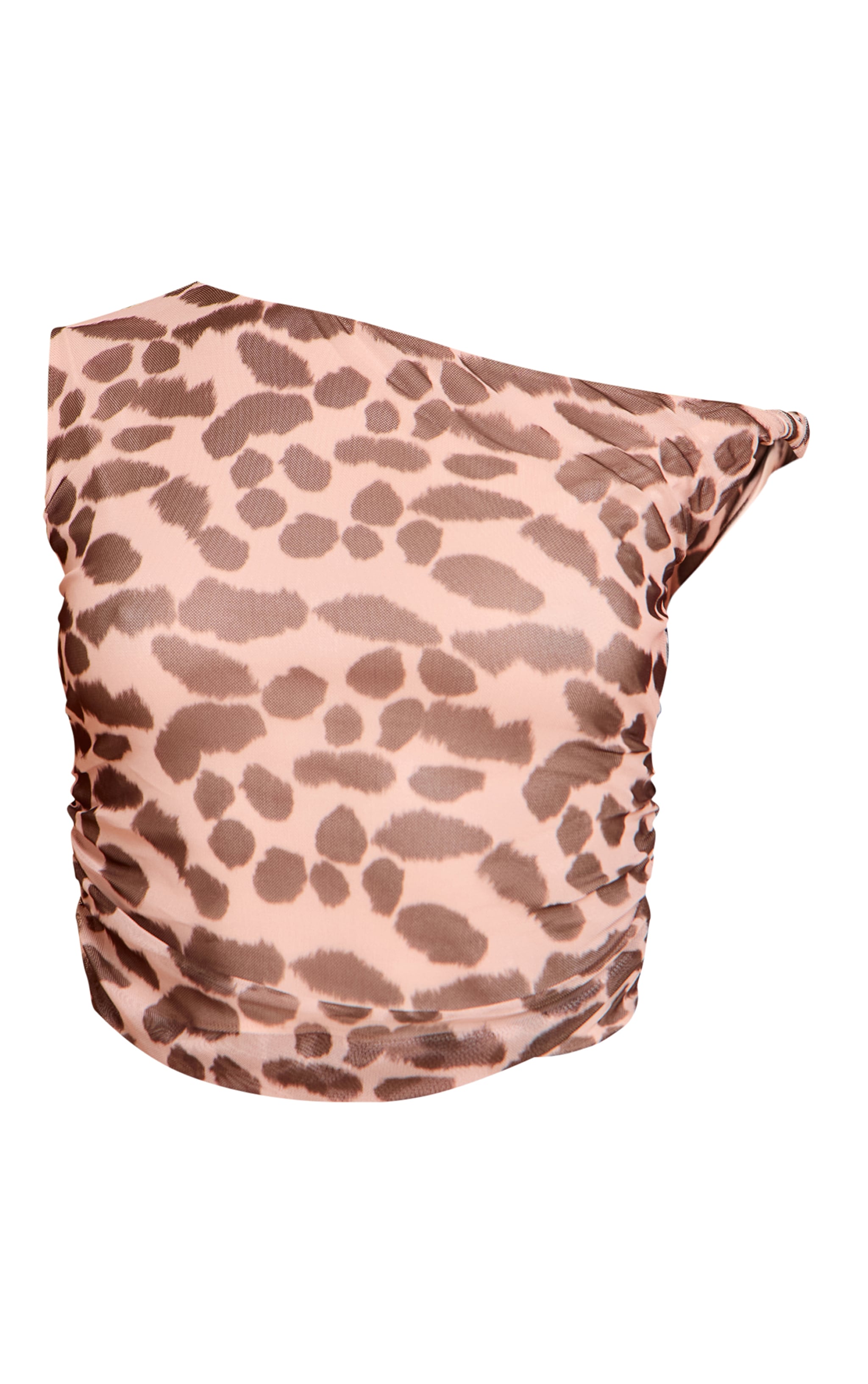 Petite Chocolate Printed Asymmetric Twist Detail Top image 5