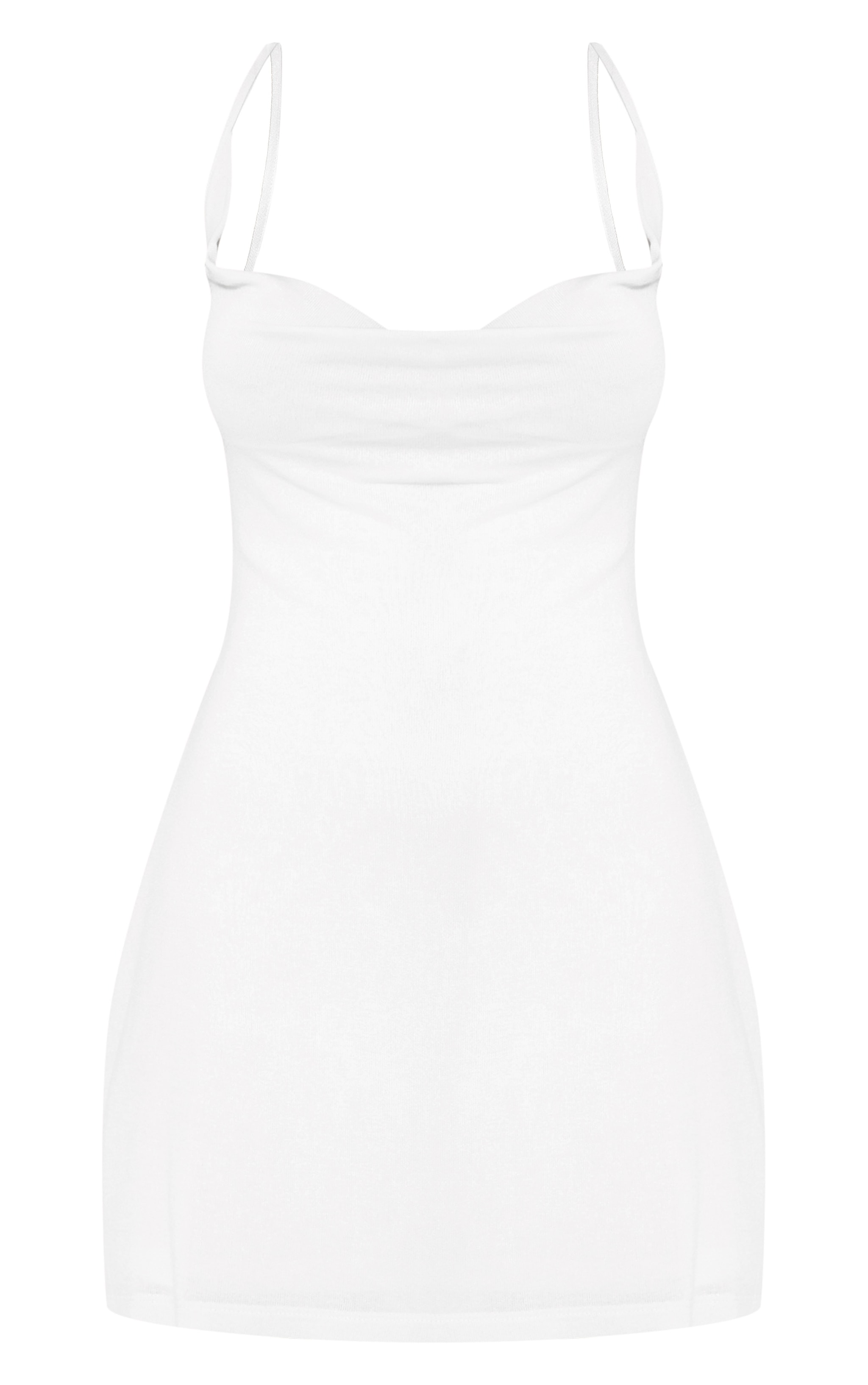 Petite Cream Strappy Cowl Shift Mini Dress image 5