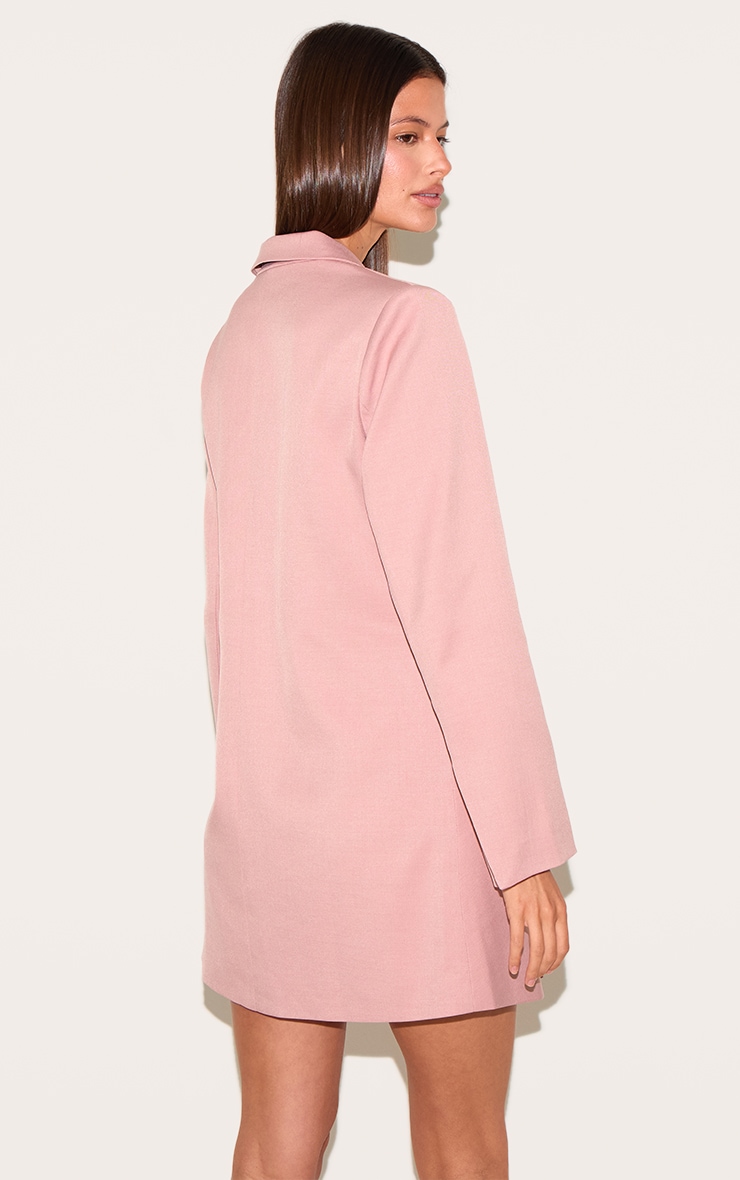 Pink Woven Blazer Side Tie Mini Dress image 2