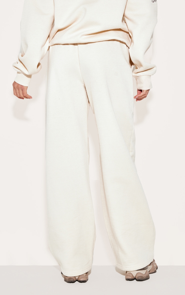 Cream New York Embroidered Wide Leg Sweatpants image 3