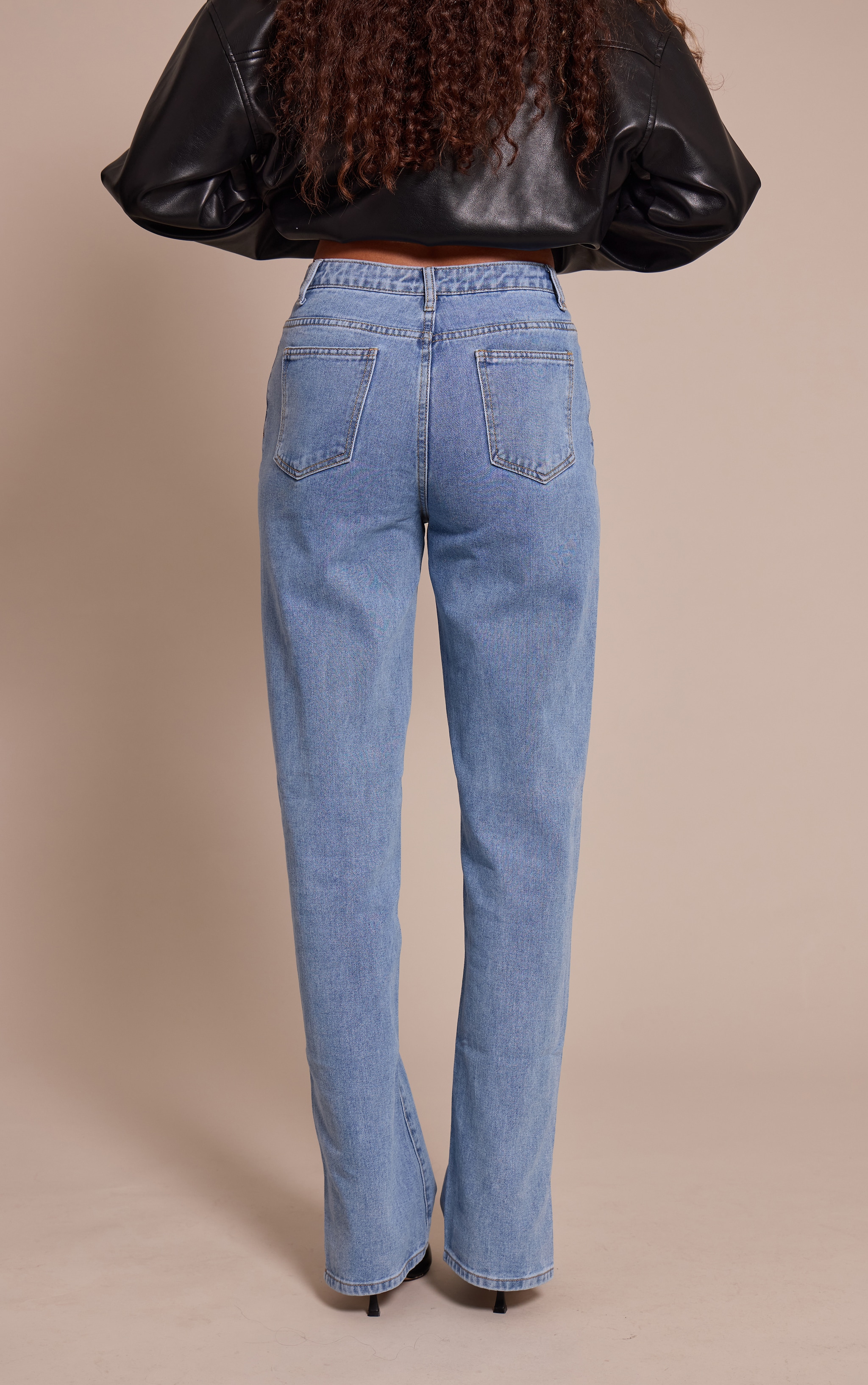 Tall Vintage Wash High Waist Split Hem Jeans image 5