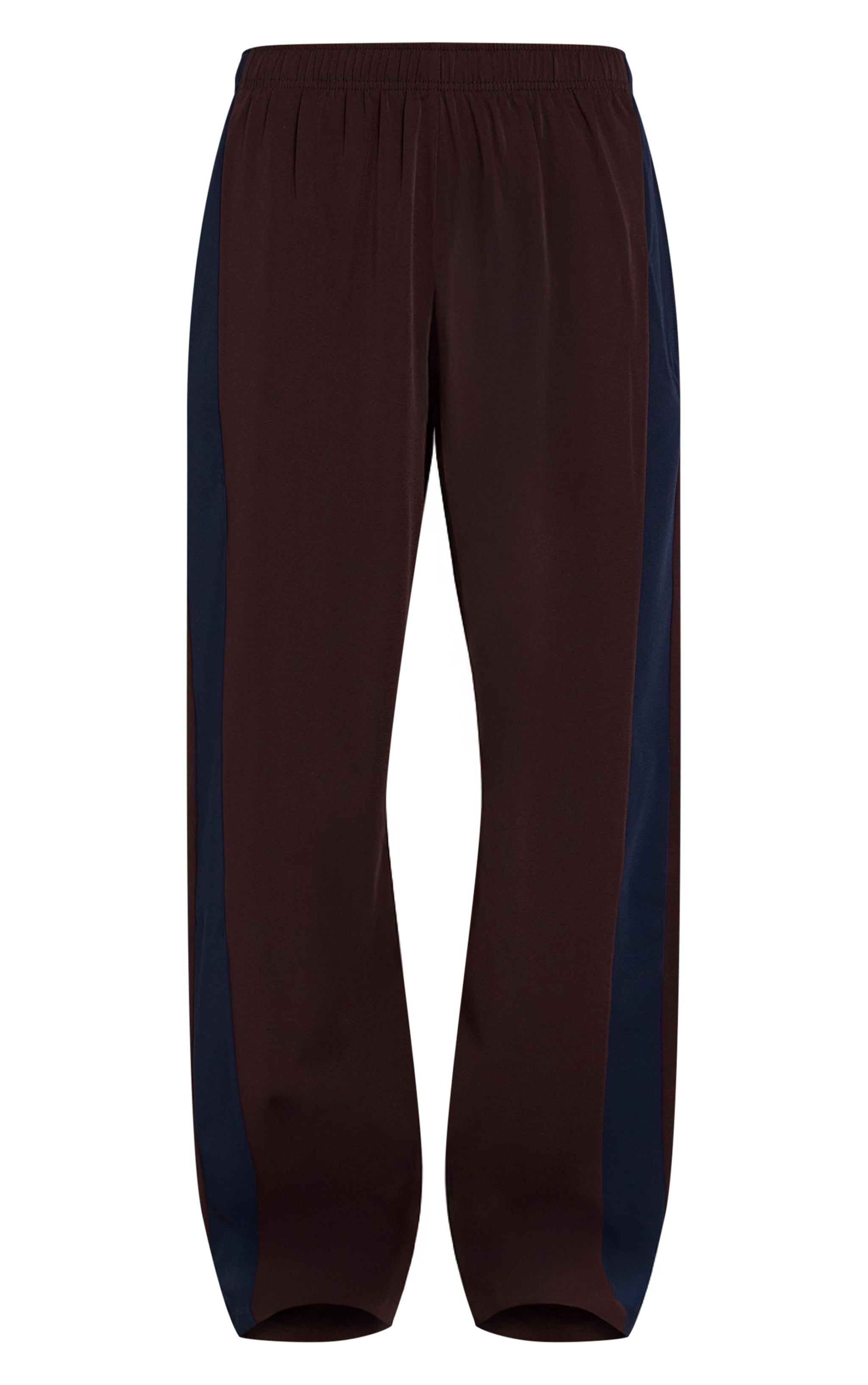 Chocolate Tricot Contrast Stripe Wide Leg Pants image 5