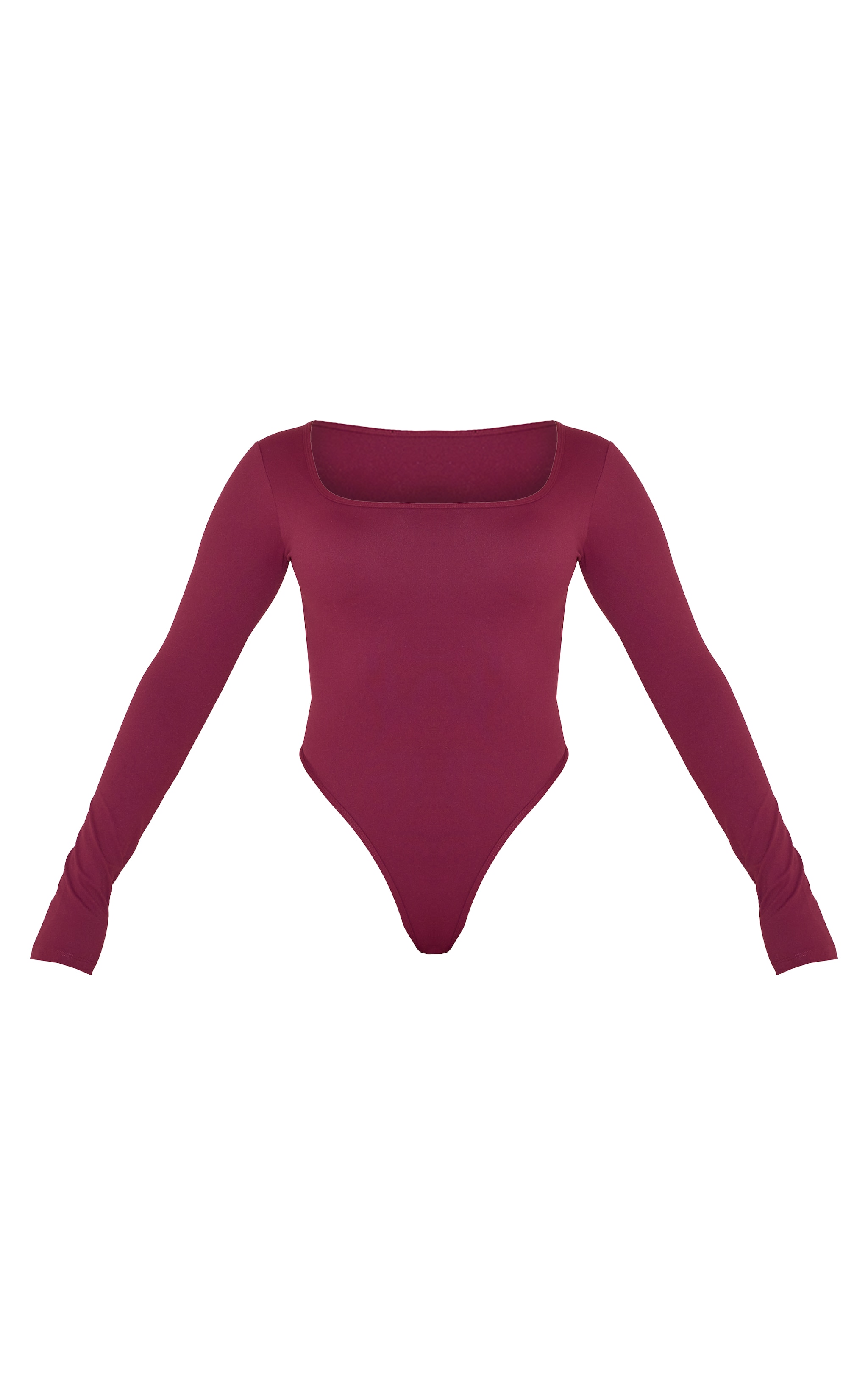 Shape wine Built In Bra Sculpt Square Neck Long Sleeve Bodysuit image 5