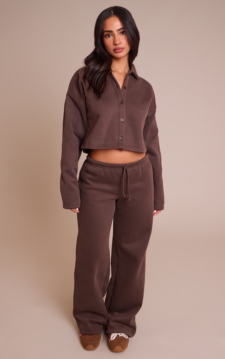Petite Chocolate Thin Waistband Straight Leg Sweatpants  image 2