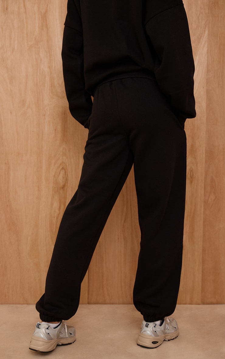 PRETTYLITTLETHING Black Print Cuffed Sweatpants image 3