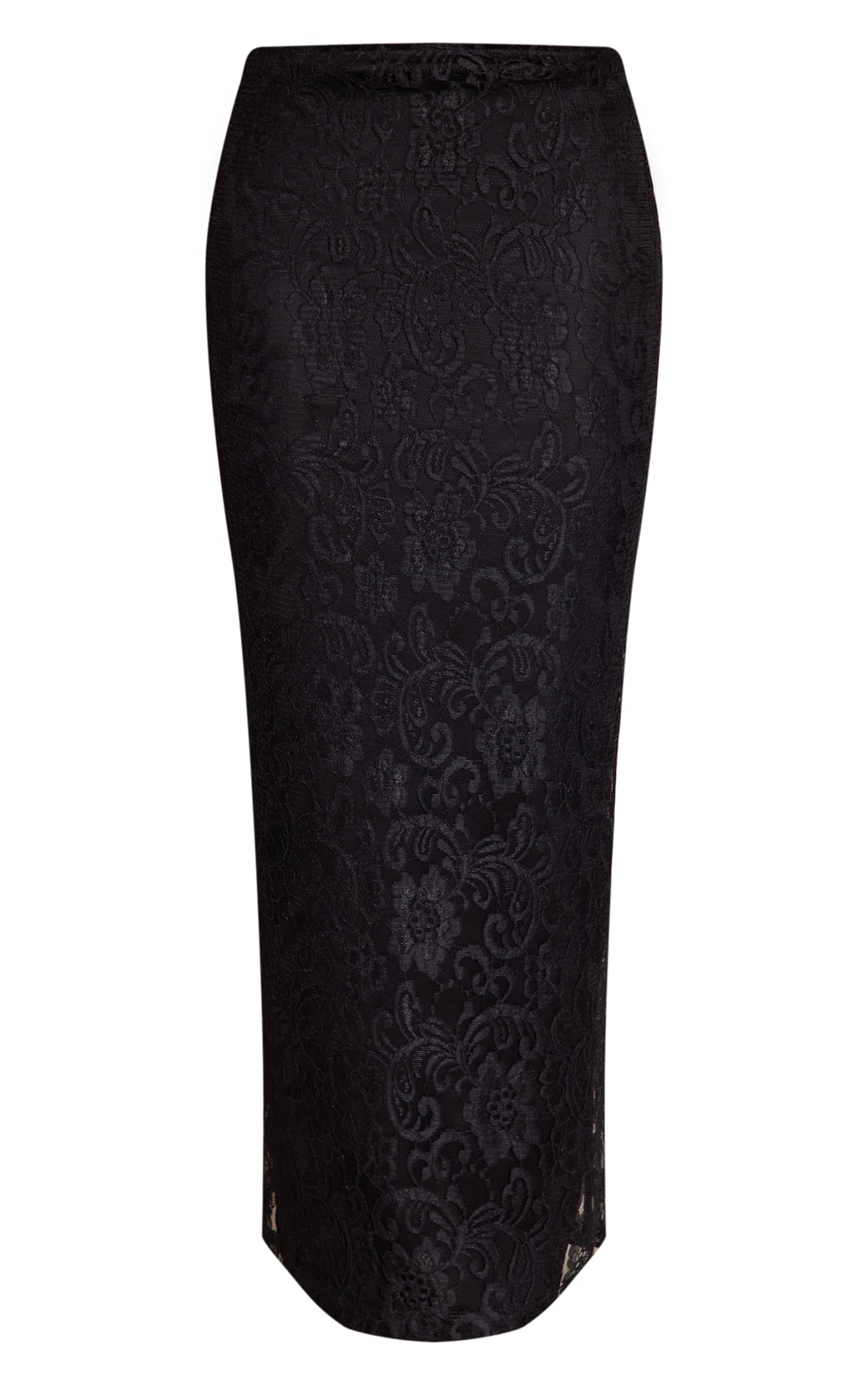 Black Lace Maxi Skirt image 5