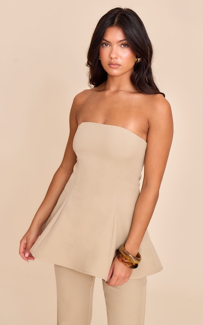 Top bustier trapèze argile