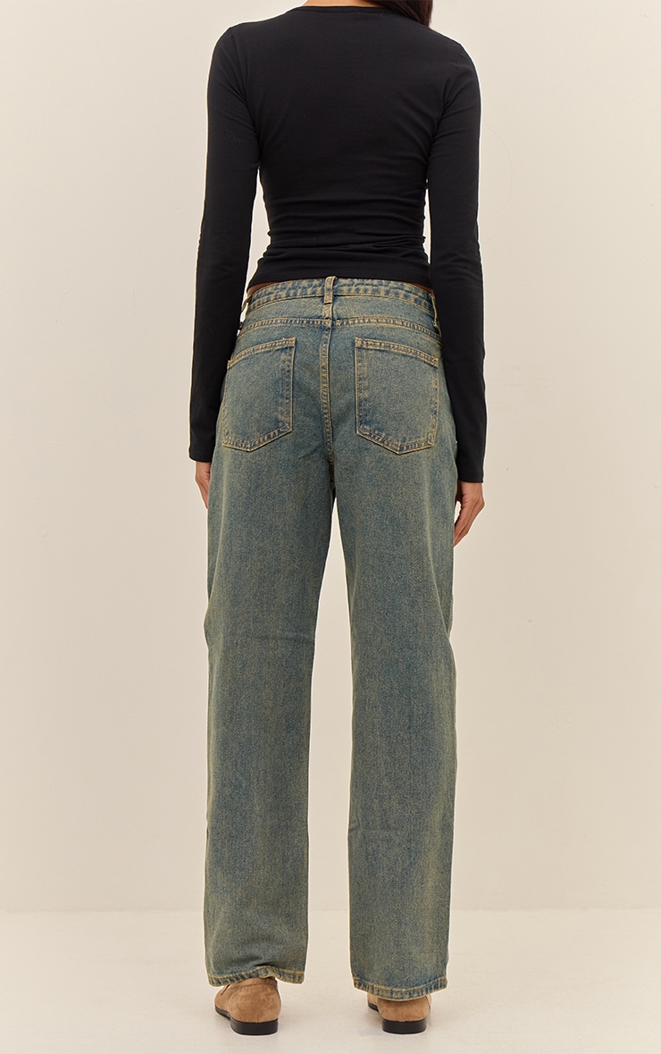 Jeans vintage taille haute jambe large image 3