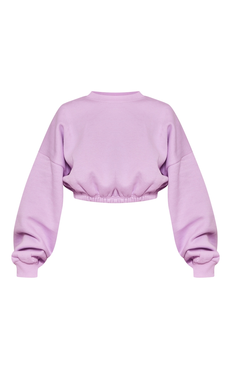 Sweat cintré court oversize lilas image 5