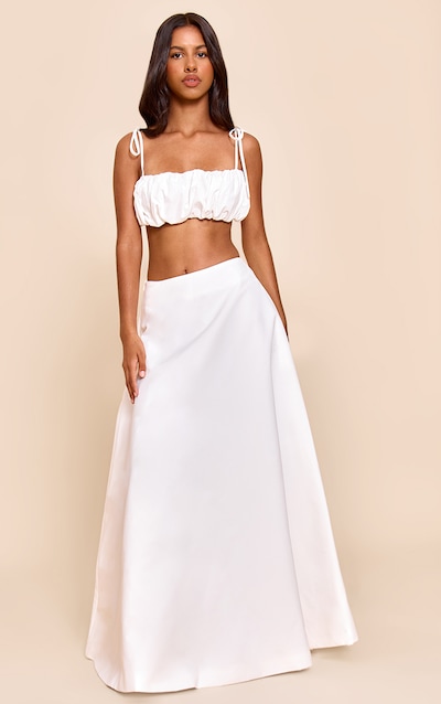 Petite White A Line Maxi Skirt