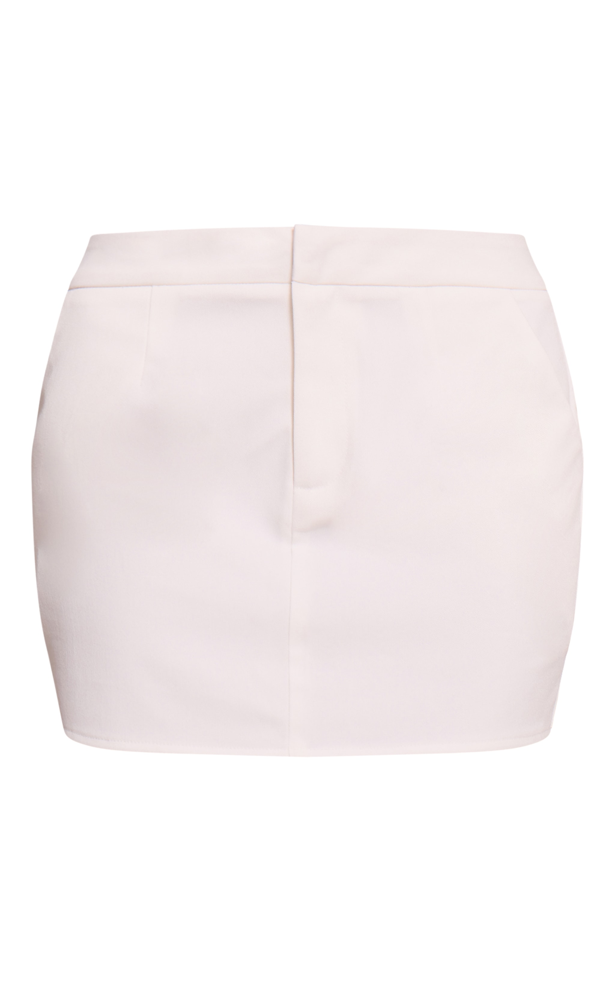 Cream Woven Tailored Micro Mini Skirt image 6