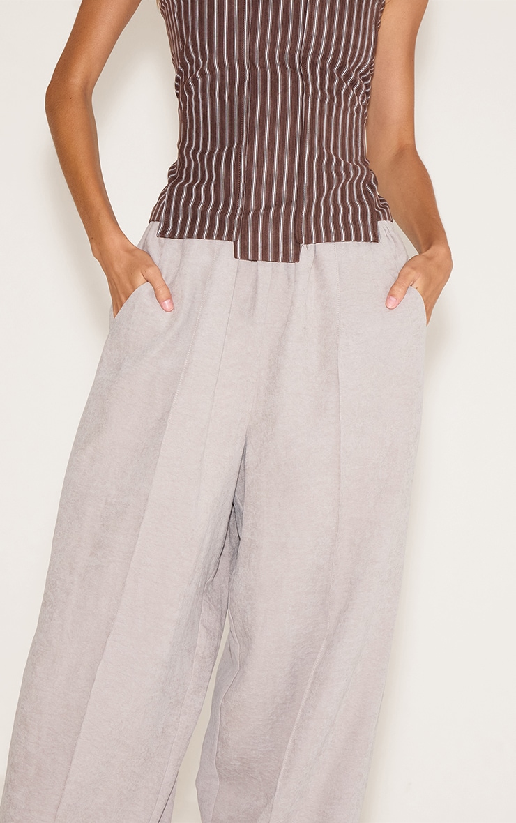 Mushroom Peachskin Wide Leg Pants image 4