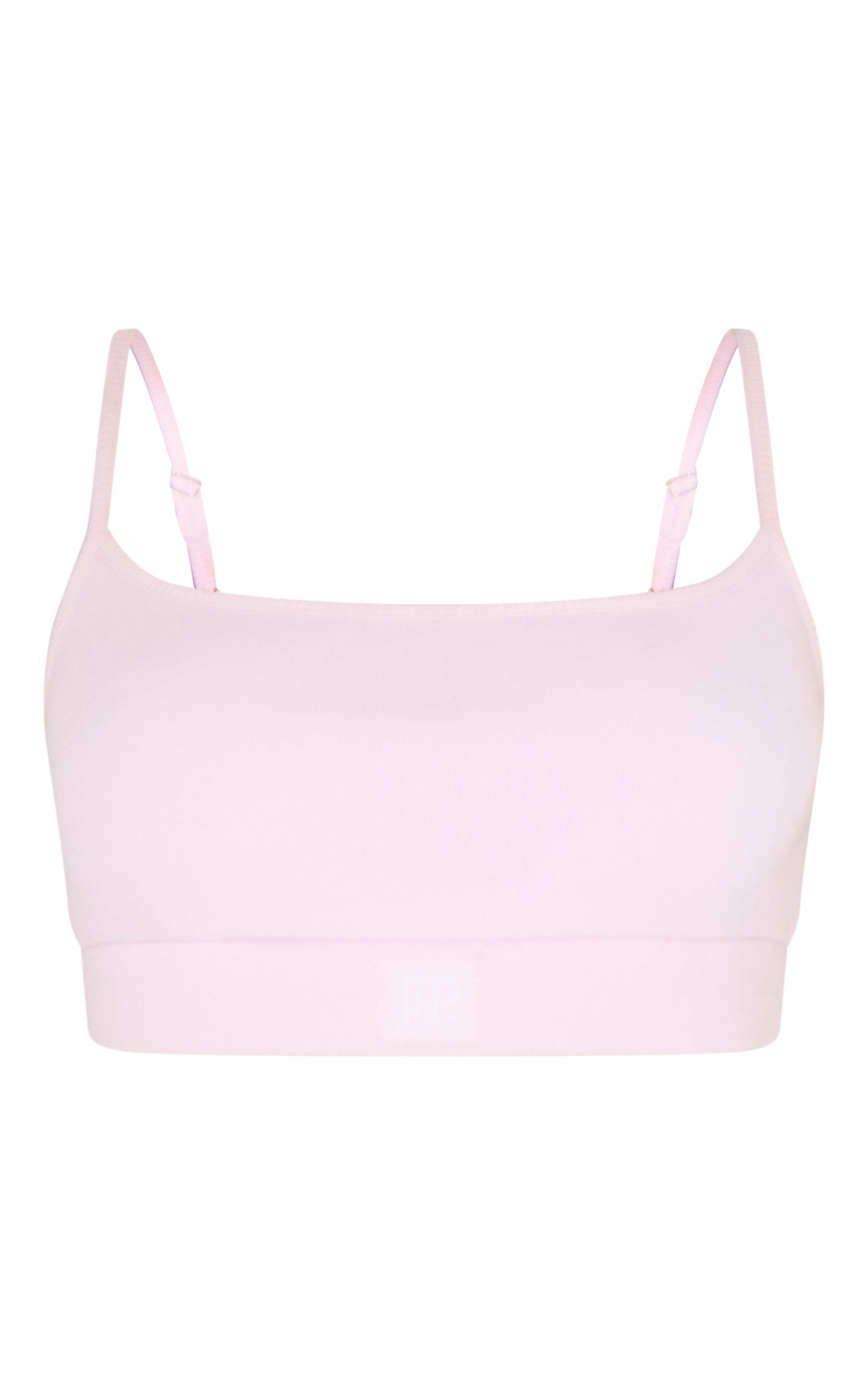 PrettyLittleThing Pink Sleep Rib Tonal Elastic Bralet image 5
