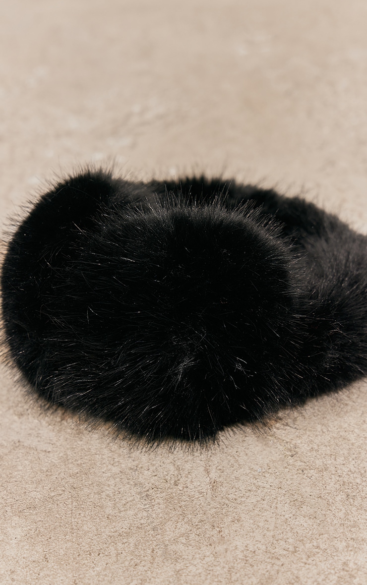 Black Fluffy Ear Muffs image 3