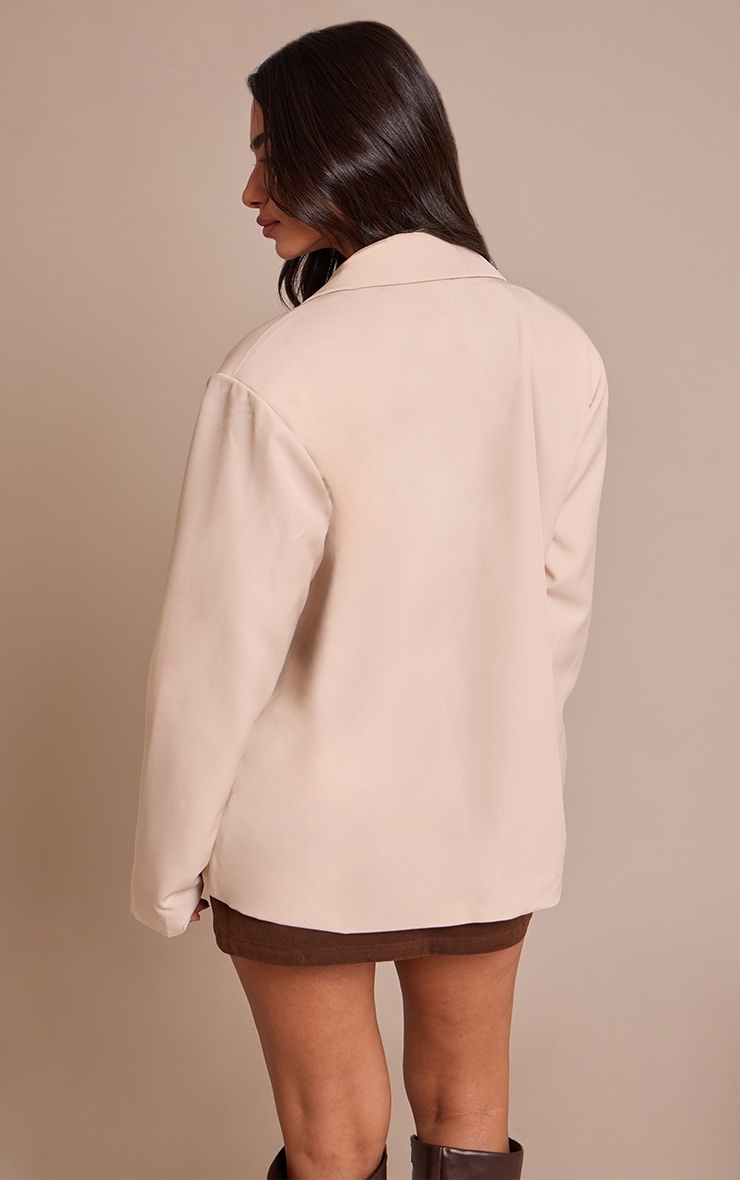 Petite Stone Oversized Boxy Crossover Blazer image 2