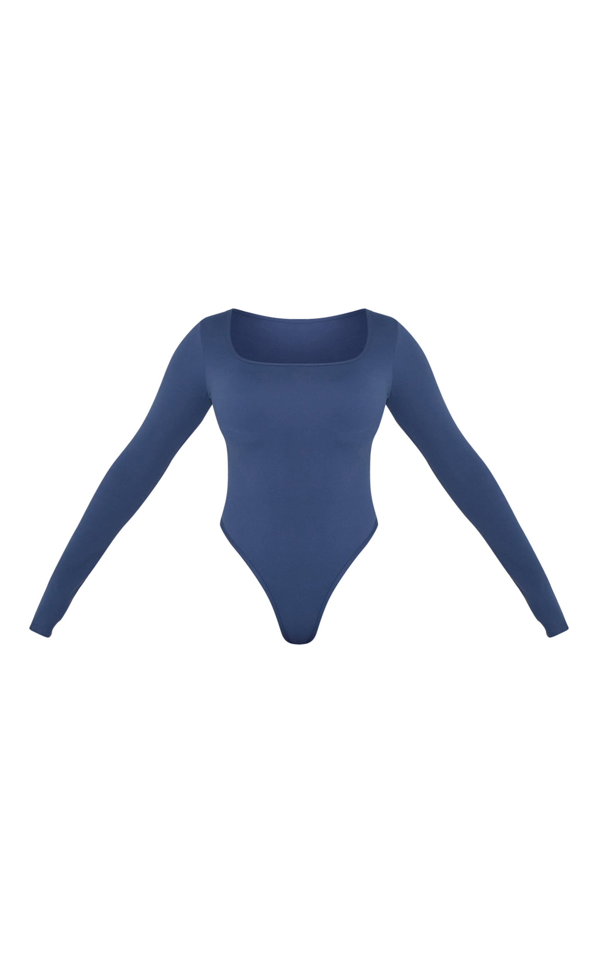 Shape navy Built In Bra Sculpt Square Neck Long Sleeve Bodysuit image 5
