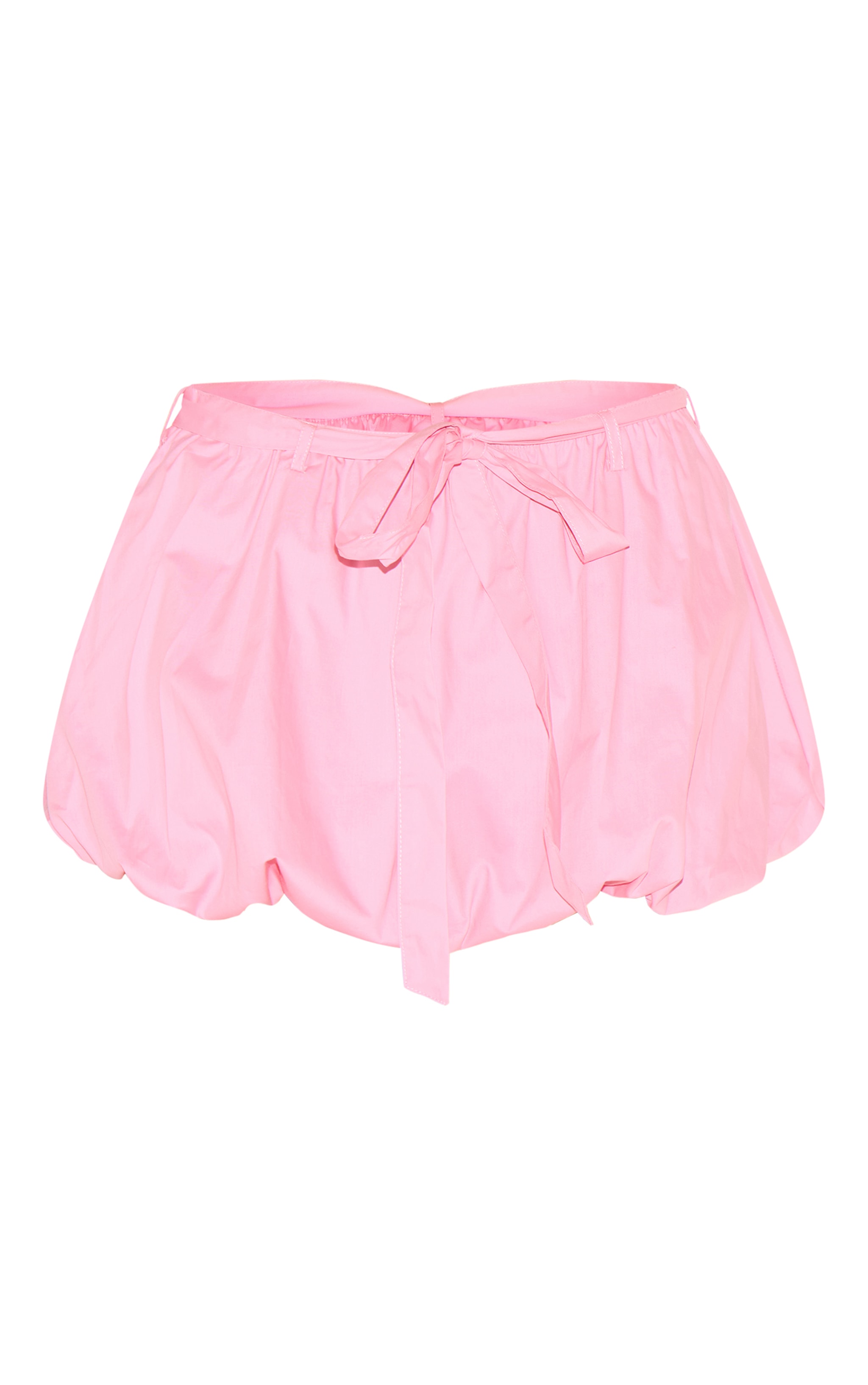 Pink Tie Waist Cotton Puffball Skirt image 6