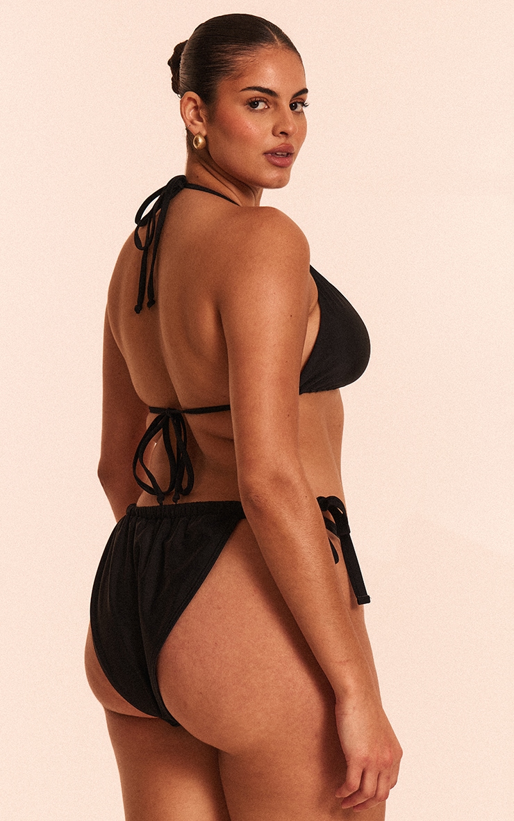 Plus Black Basic Triangle Bikini Top image 2