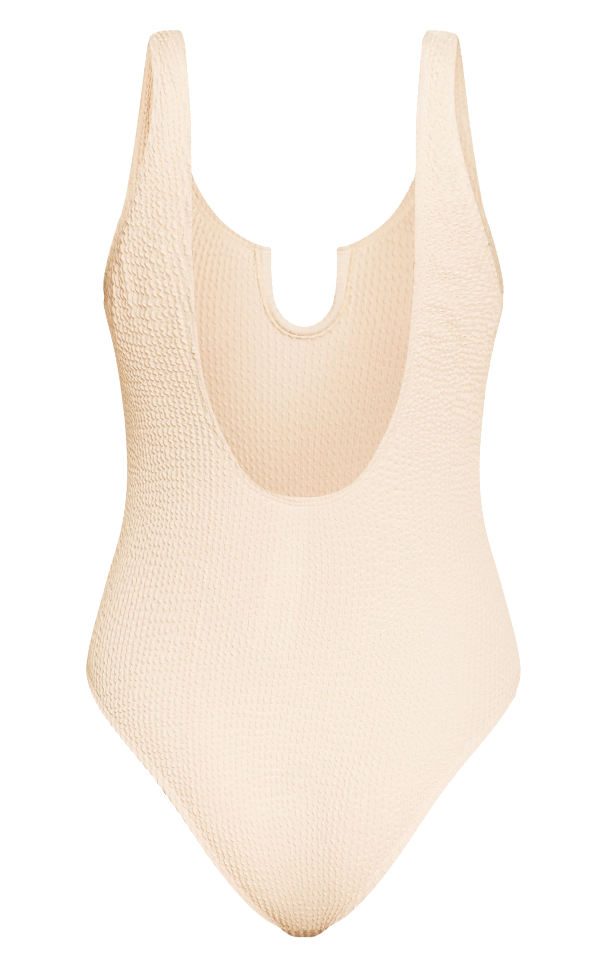 Cream Crinkle Scoop Back Swimsuit image 6
