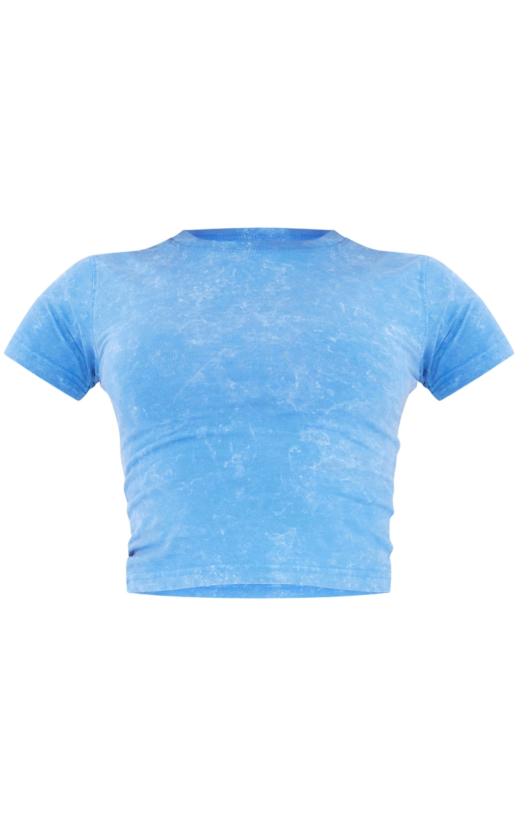 Blue Washed Fitted T-shirt image 5